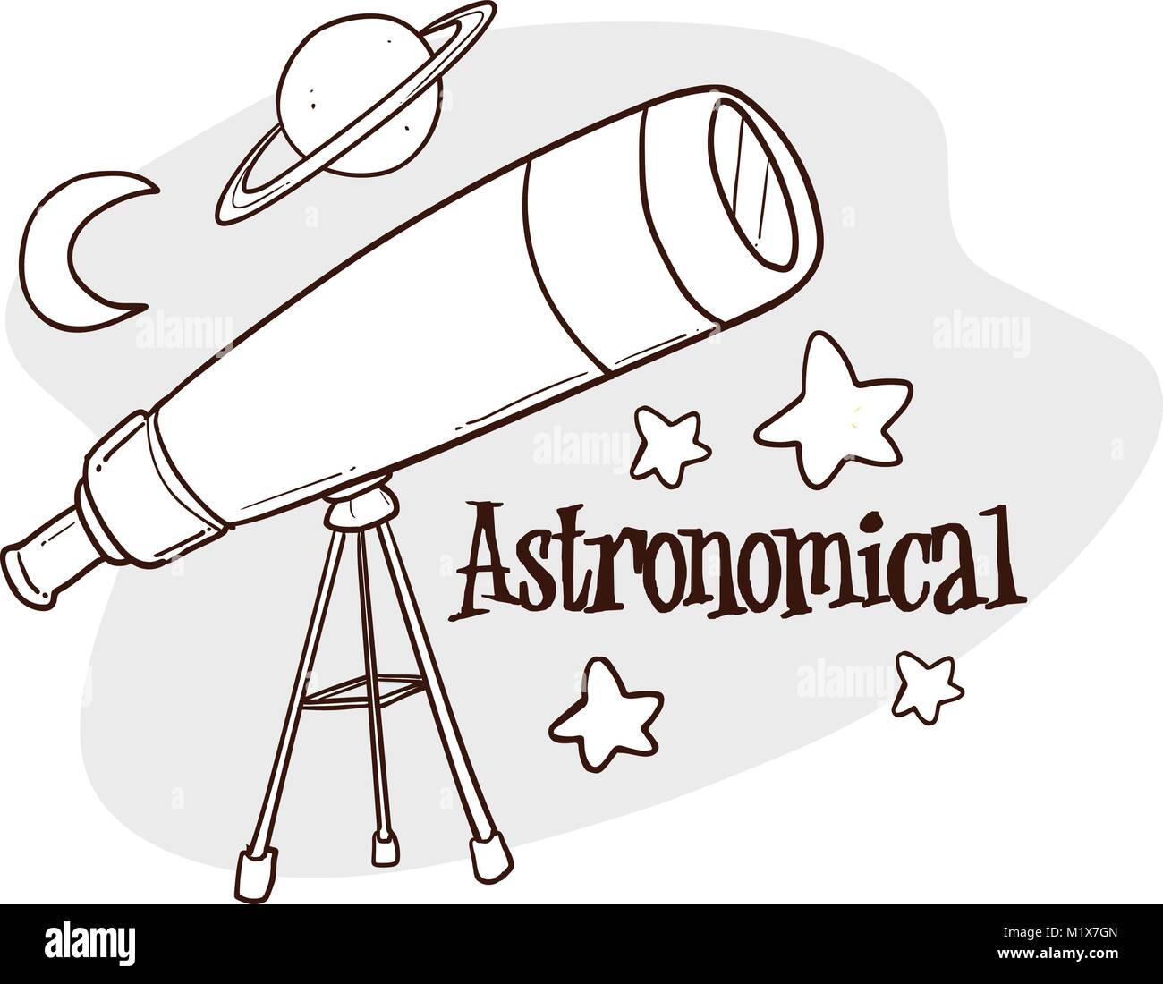 Astronomy design flat.science, astrology instrument, star astronomical, vector illustration Stock Vector