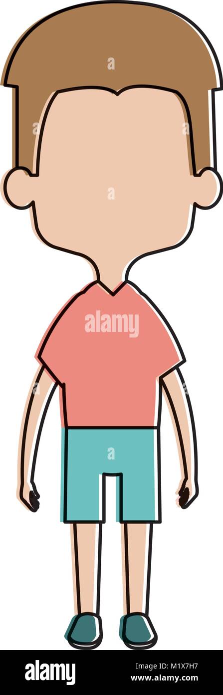 cute and little boy Stock Vector Image & Art - Alamy