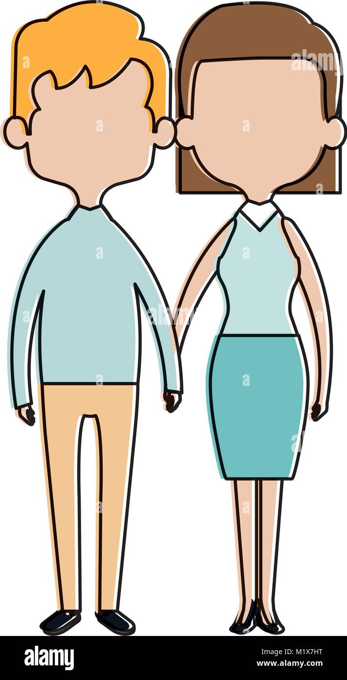cute mother and father couple characters Stock Vector Image & Art - Alamy