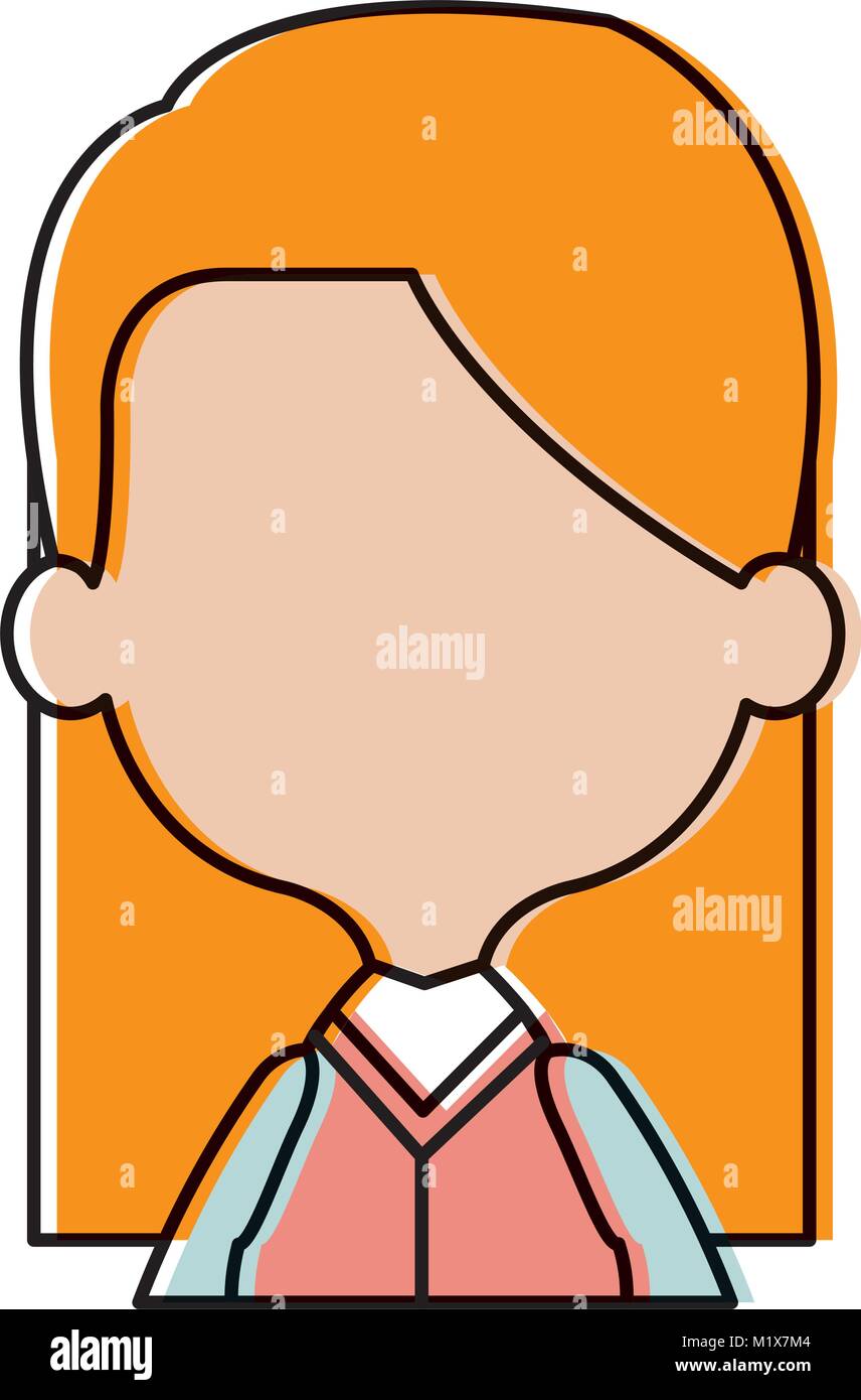 cute and little girl Stock Vector Image & Art - Alamy