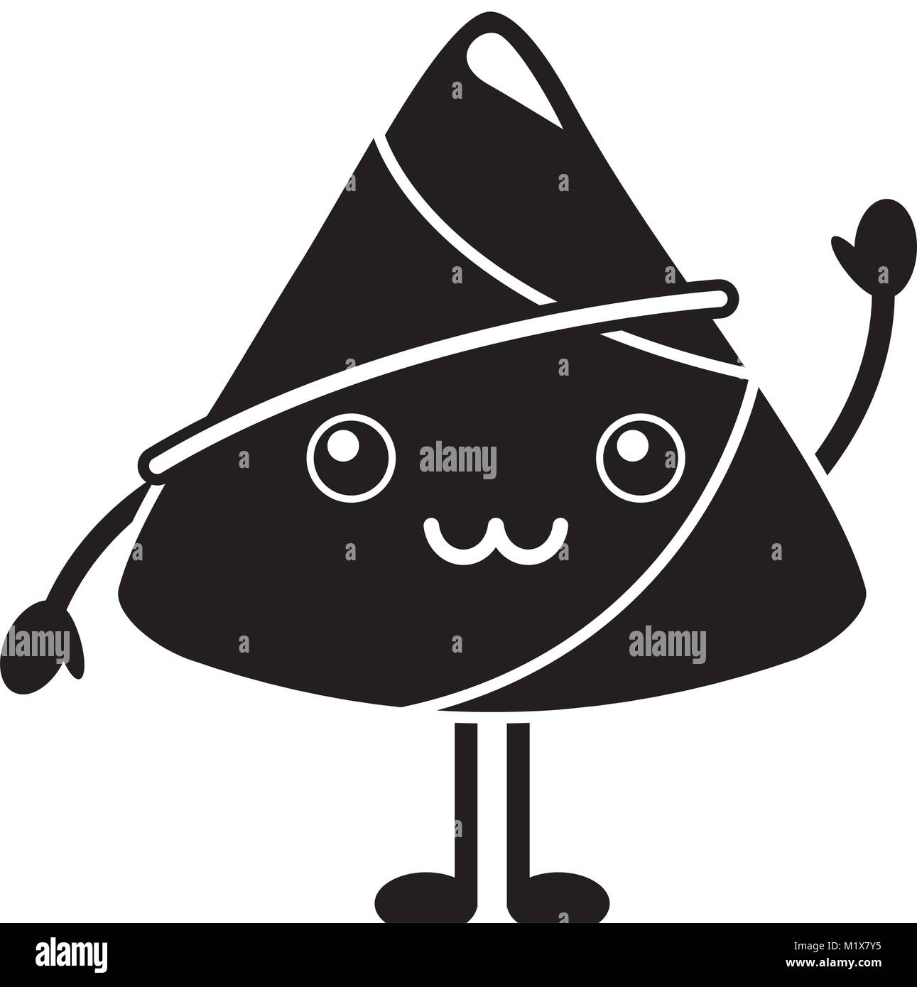 kawaii happy rice dumpling greeting cartoon Stock Vector Image &amp; Art ...