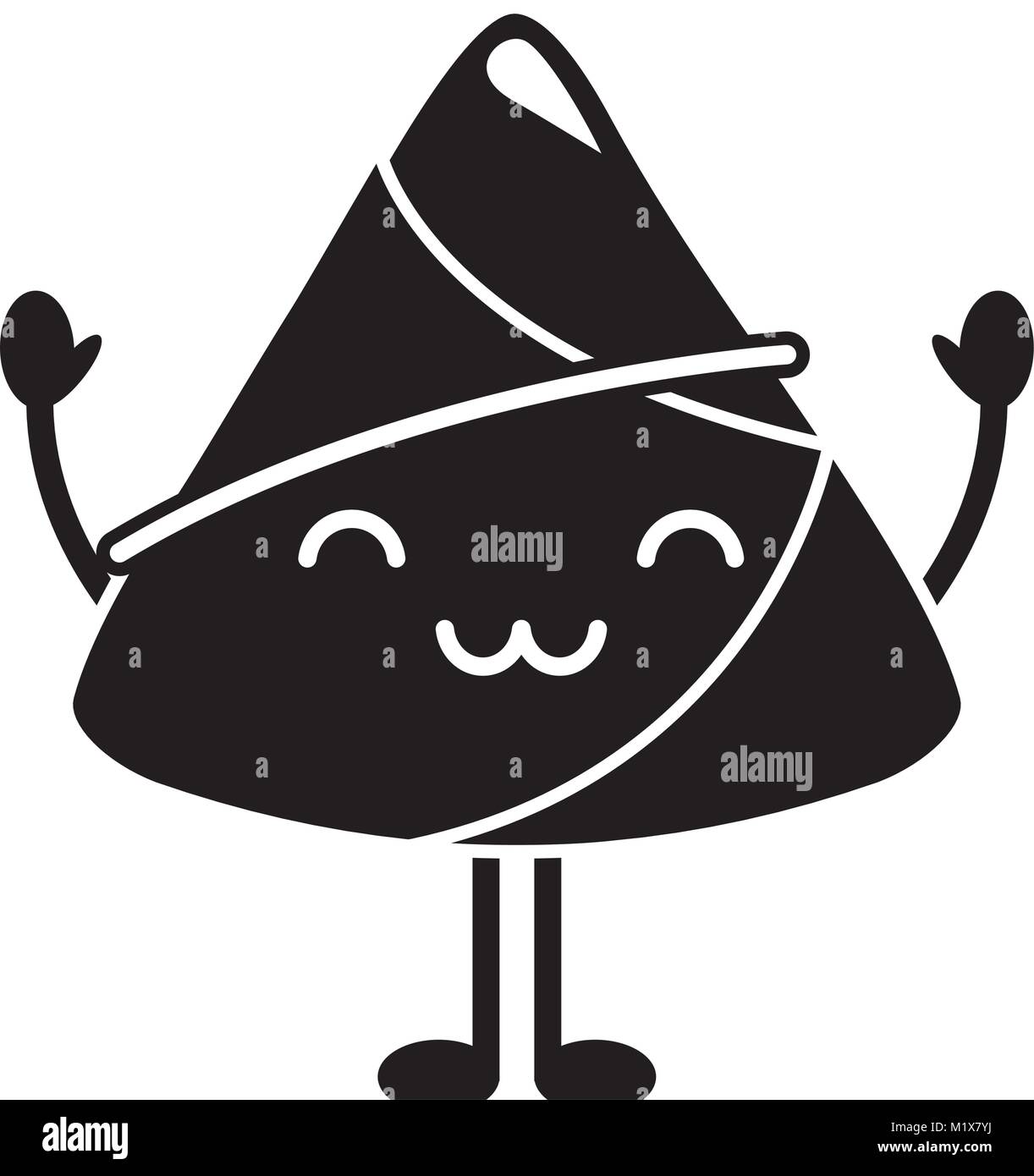 kawaii happy rice dumpling cartoon Stock Vector Image &amp; Art - Alamy