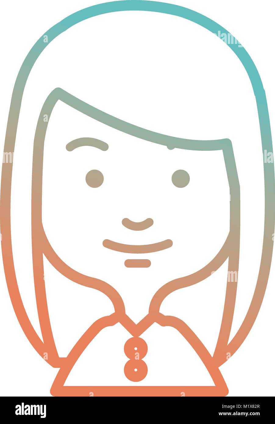 cute and little girl Stock Vector Image & Art - Alamy