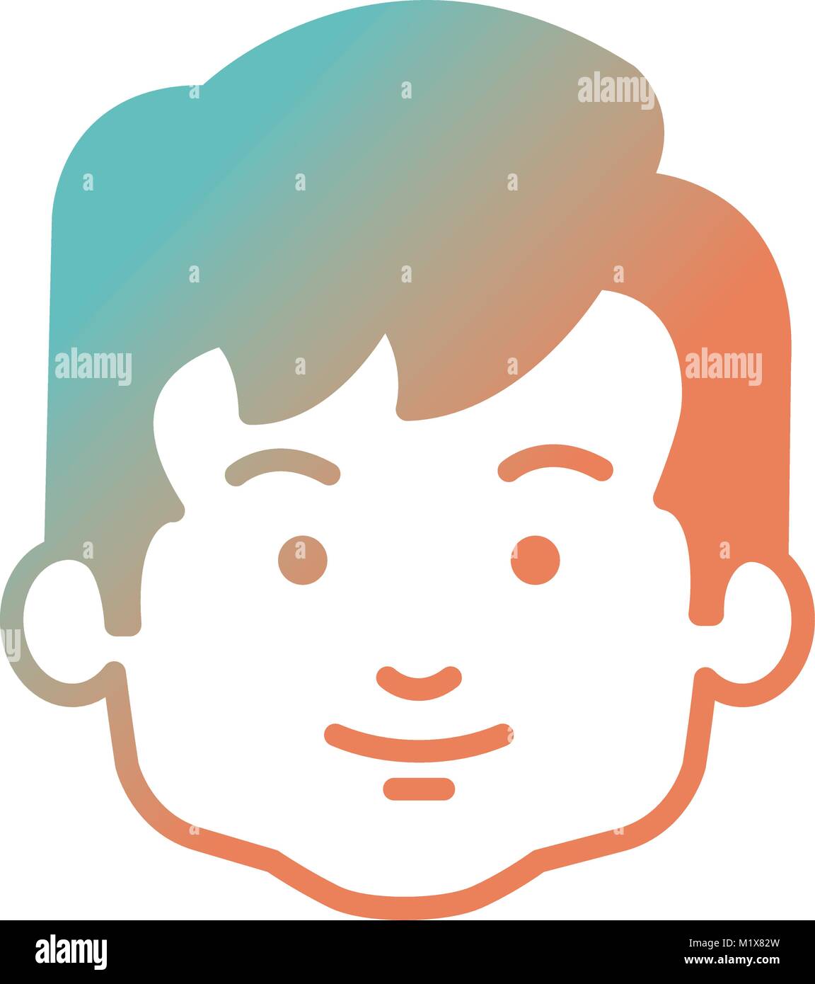 cute and little boy head Stock Vector Image & Art - Alamy