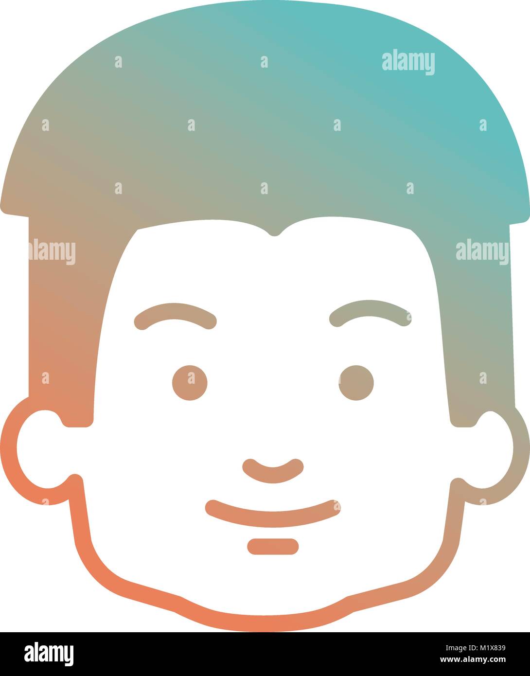 cute and little boy head Stock Vector Image & Art - Alamy