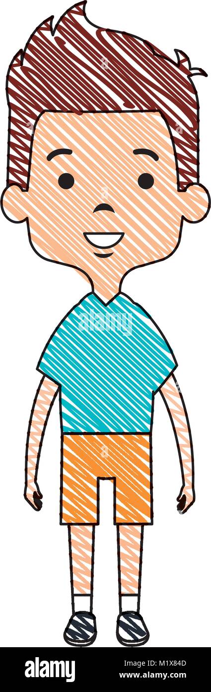 cute and little boy Stock Vector Image & Art - Alamy