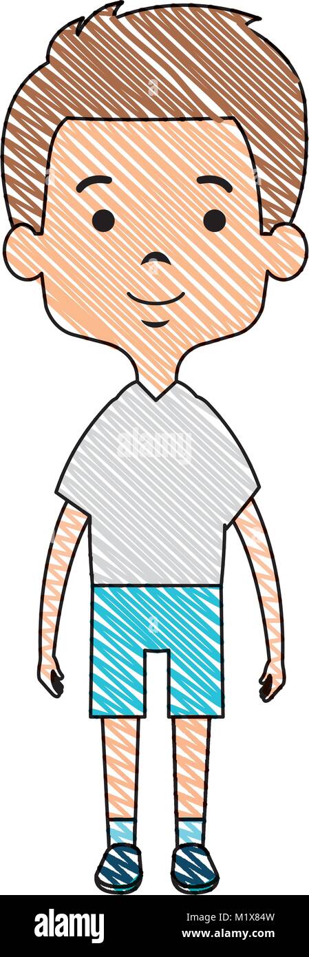 cute and little boy Stock Vector Image & Art - Alamy