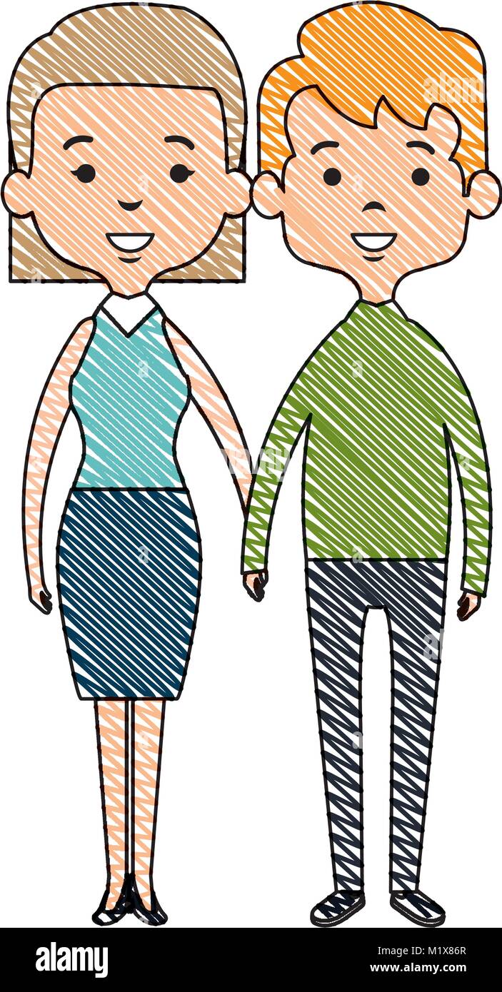 cute mother and father couple characters Stock Vector Image & Art - Alamy