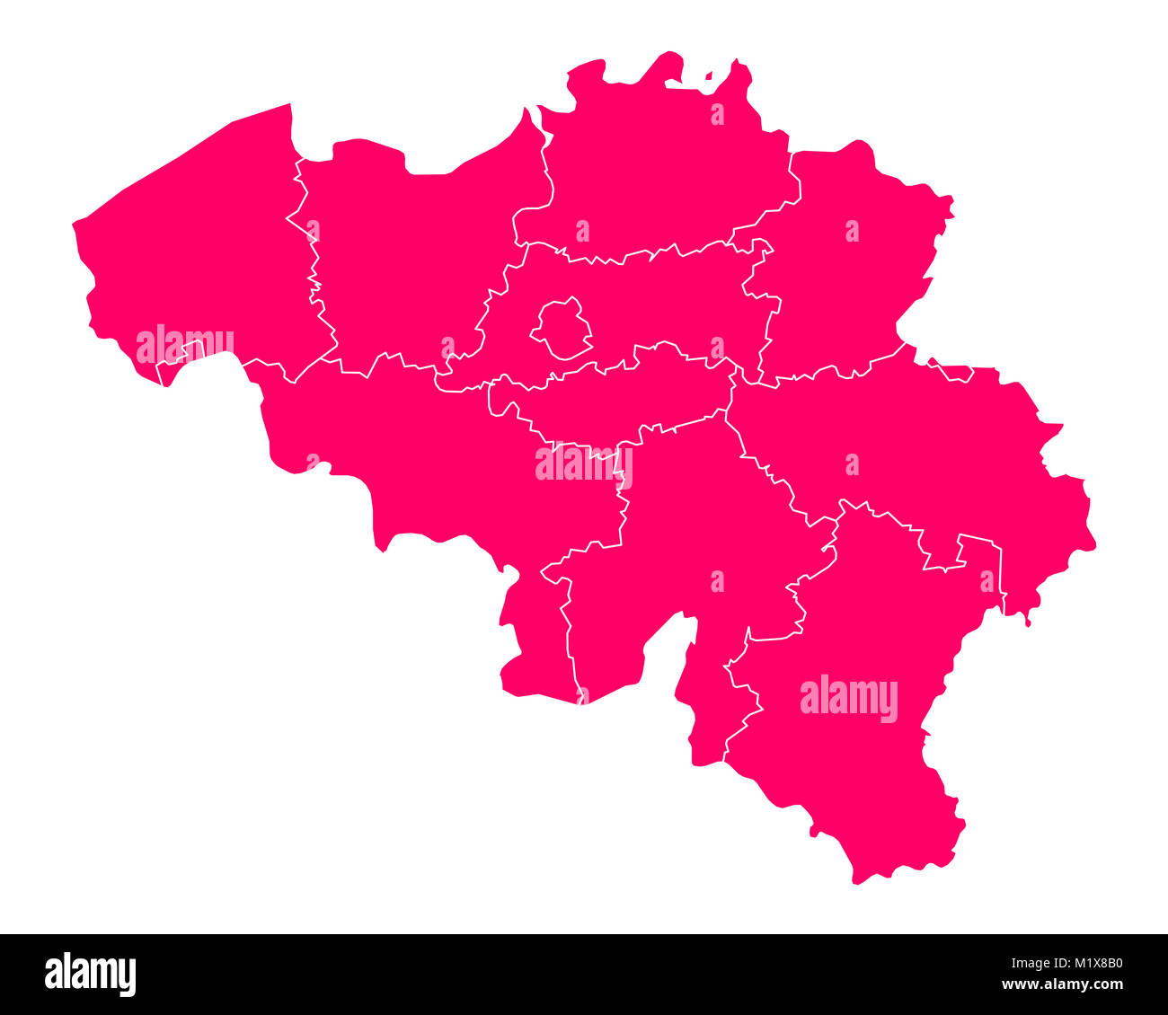 Map of Belgium Stock Photo - Alamy