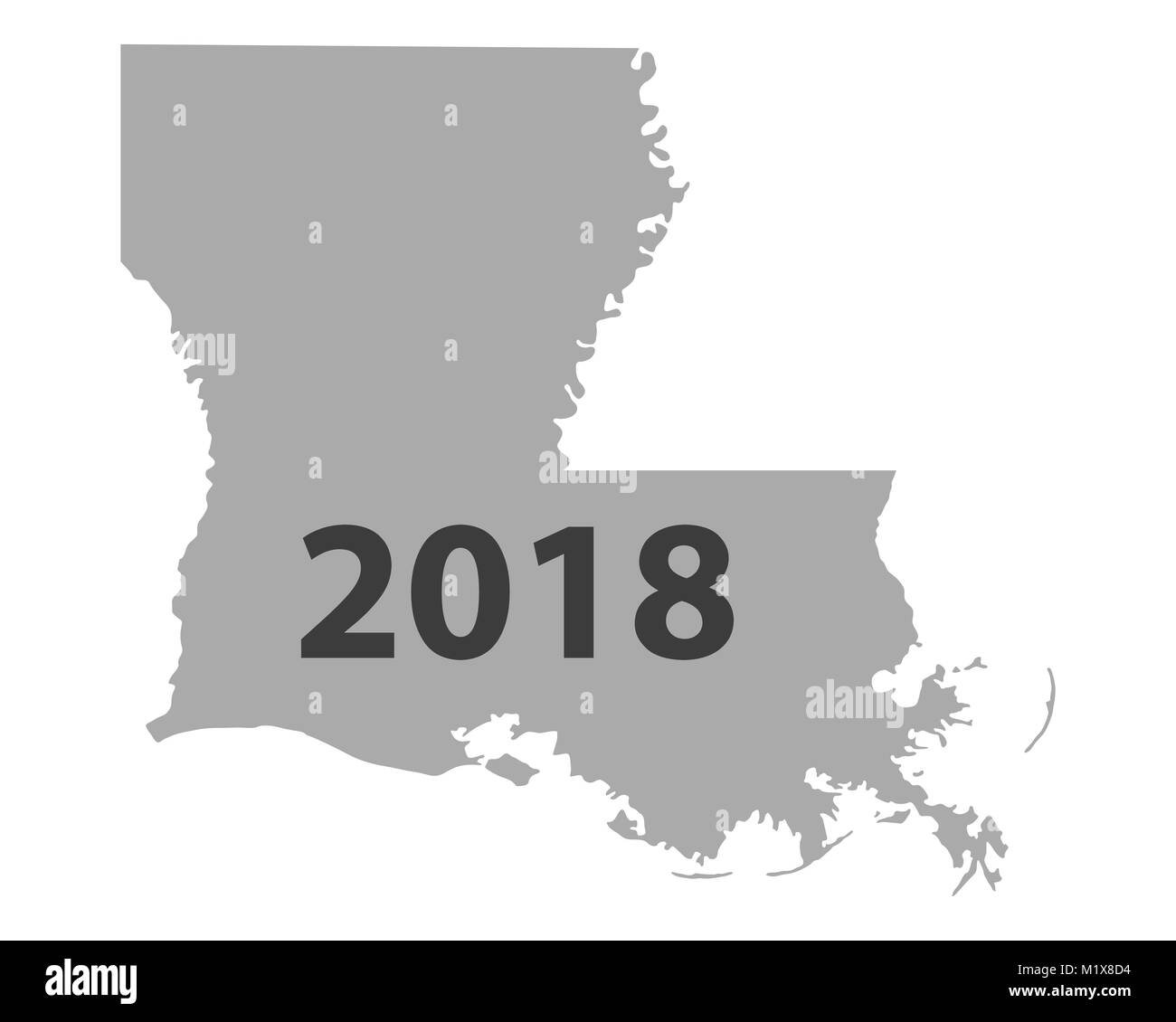 Map of Louisiana 2018 Stock Photo Alamy