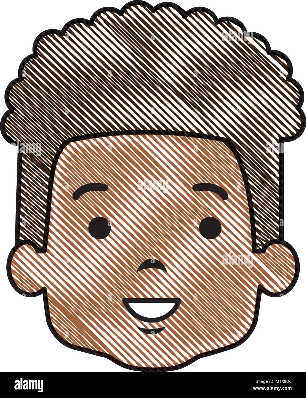cute and little boy head Stock Vector Image & Art - Alamy