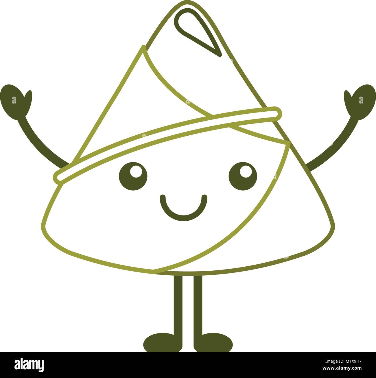 kawaii happy rice dumpling cartoon Stock Vector Image &amp; Art - Alamy