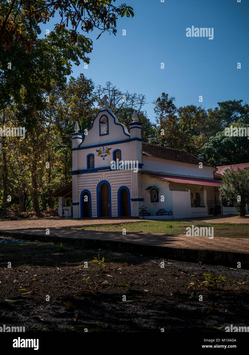 Goa, India - December 22, 2018 : Old church in Goa located on cabo de rama fort in canacona Stock Photo