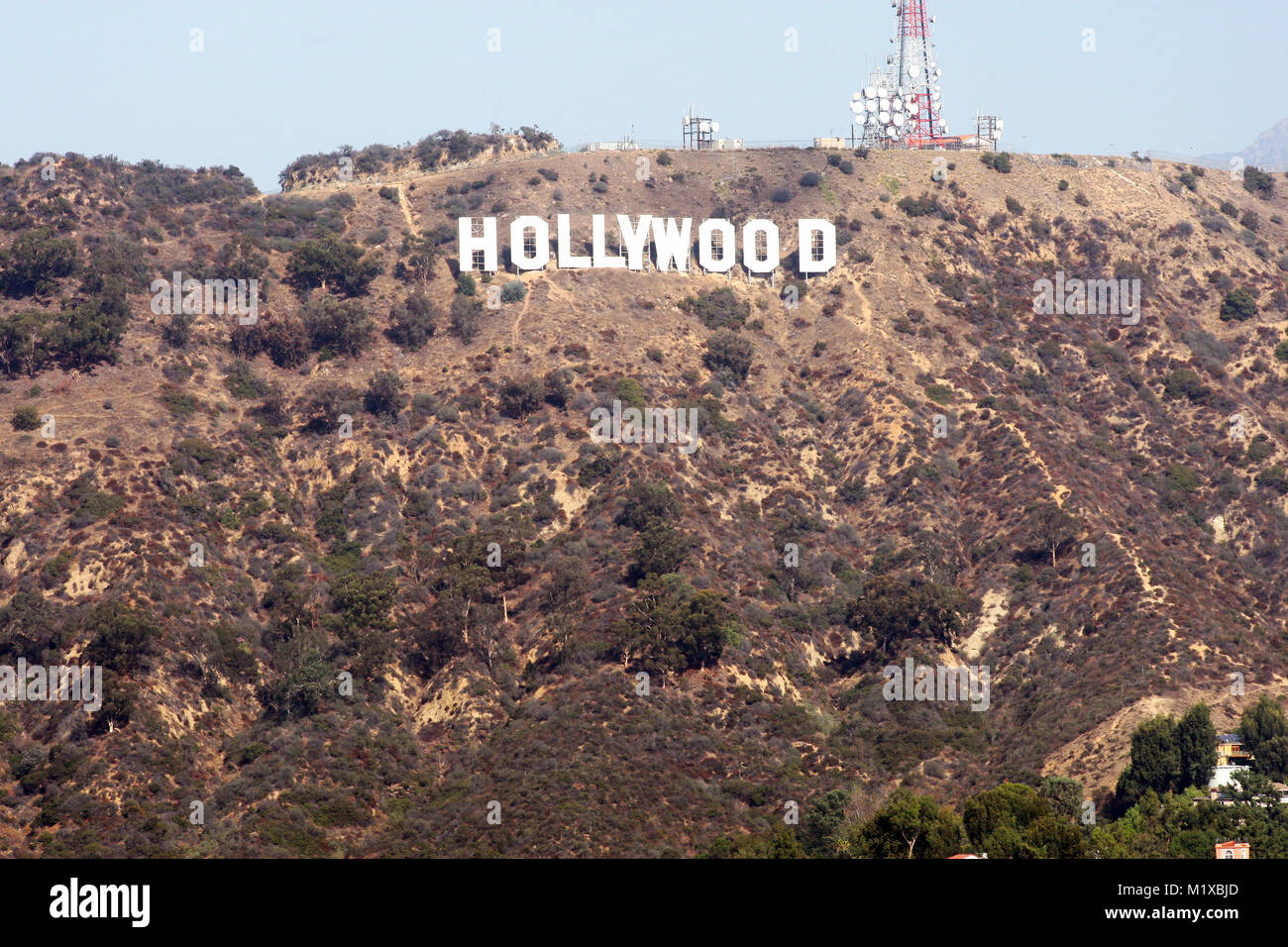General views of the Hollywood sign, Los Angeles, California Stock ...