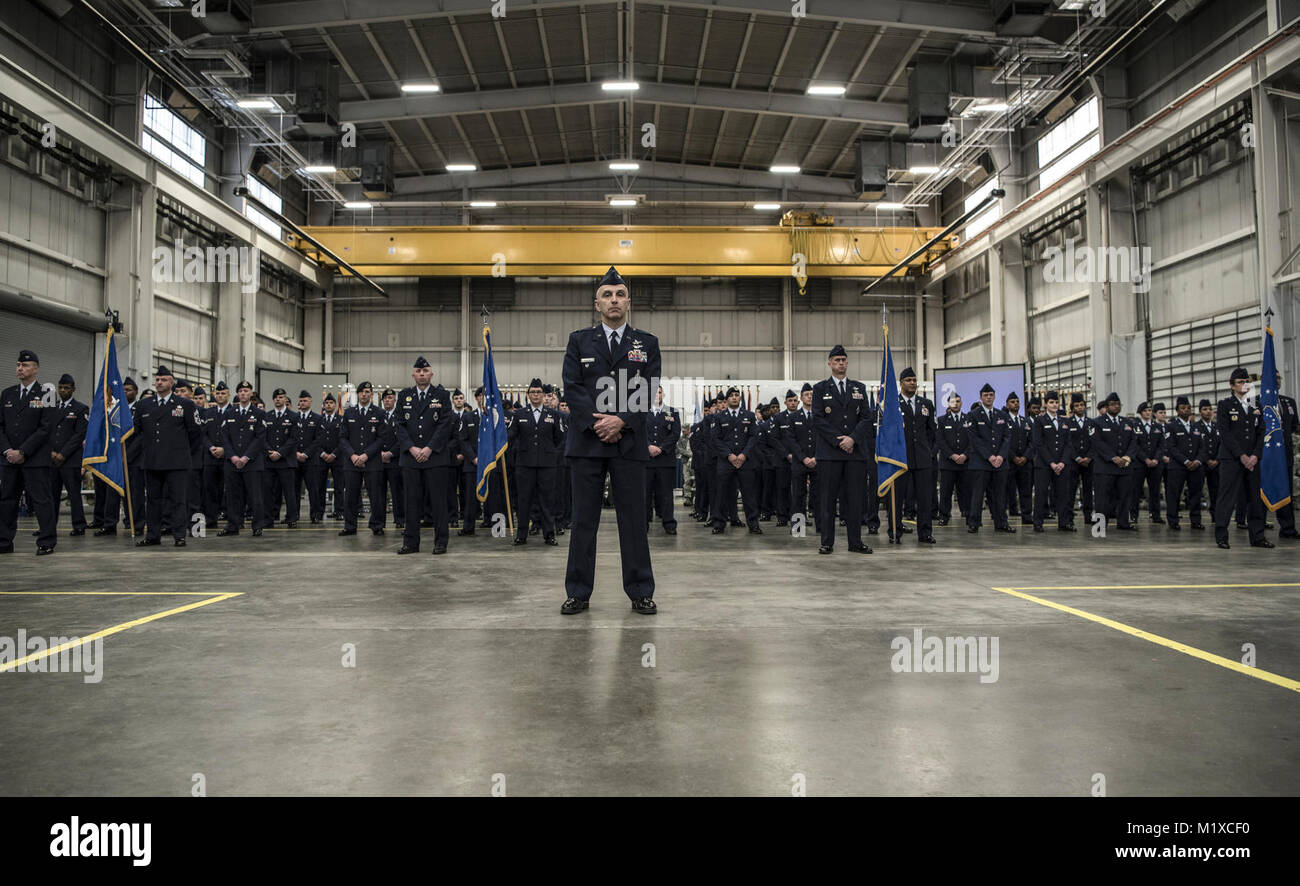 Col. Lloyd Buzzell, 20th Air Force vice commander, leads a formation ...