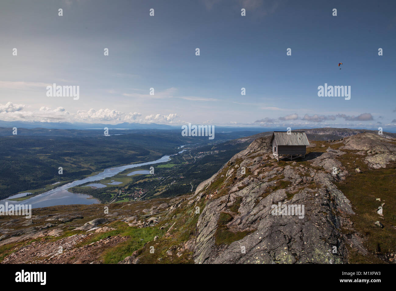 Cabin on mountain in Are, Sweden Stock Photo