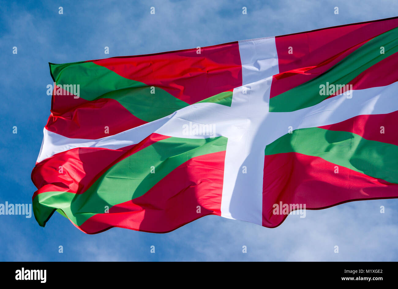 'Ikurriña', Basque country flag Stock Photo