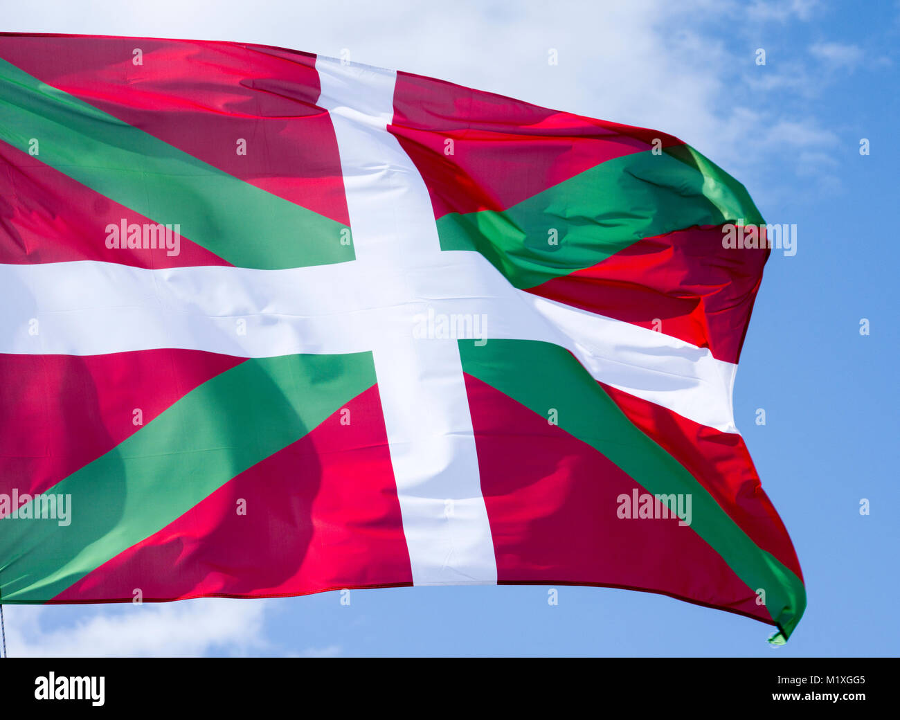 'Ikurriña', Basque country flag Stock Photo - Alamy