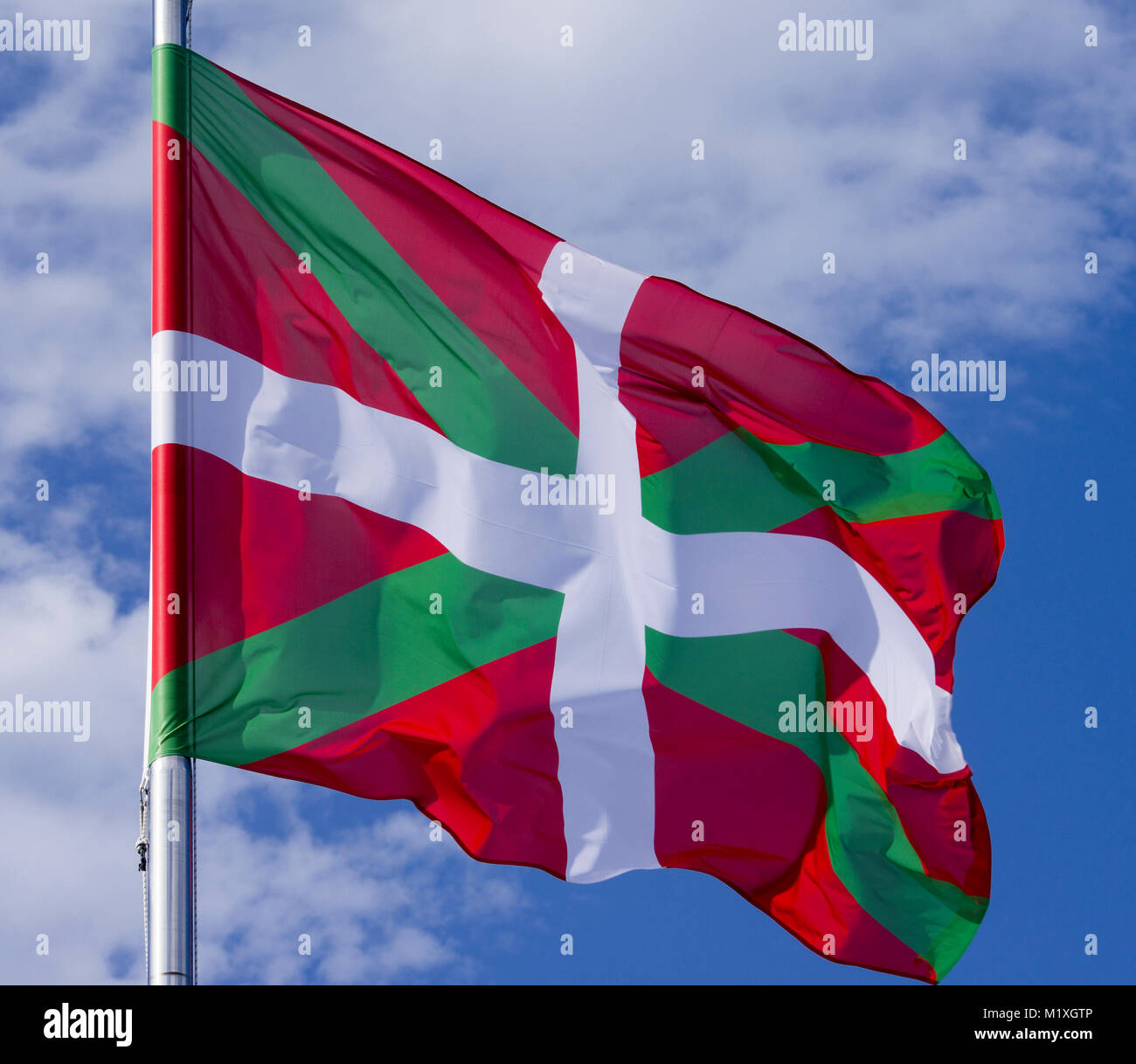 'Ikurriña', Basque country flag Stock Photo