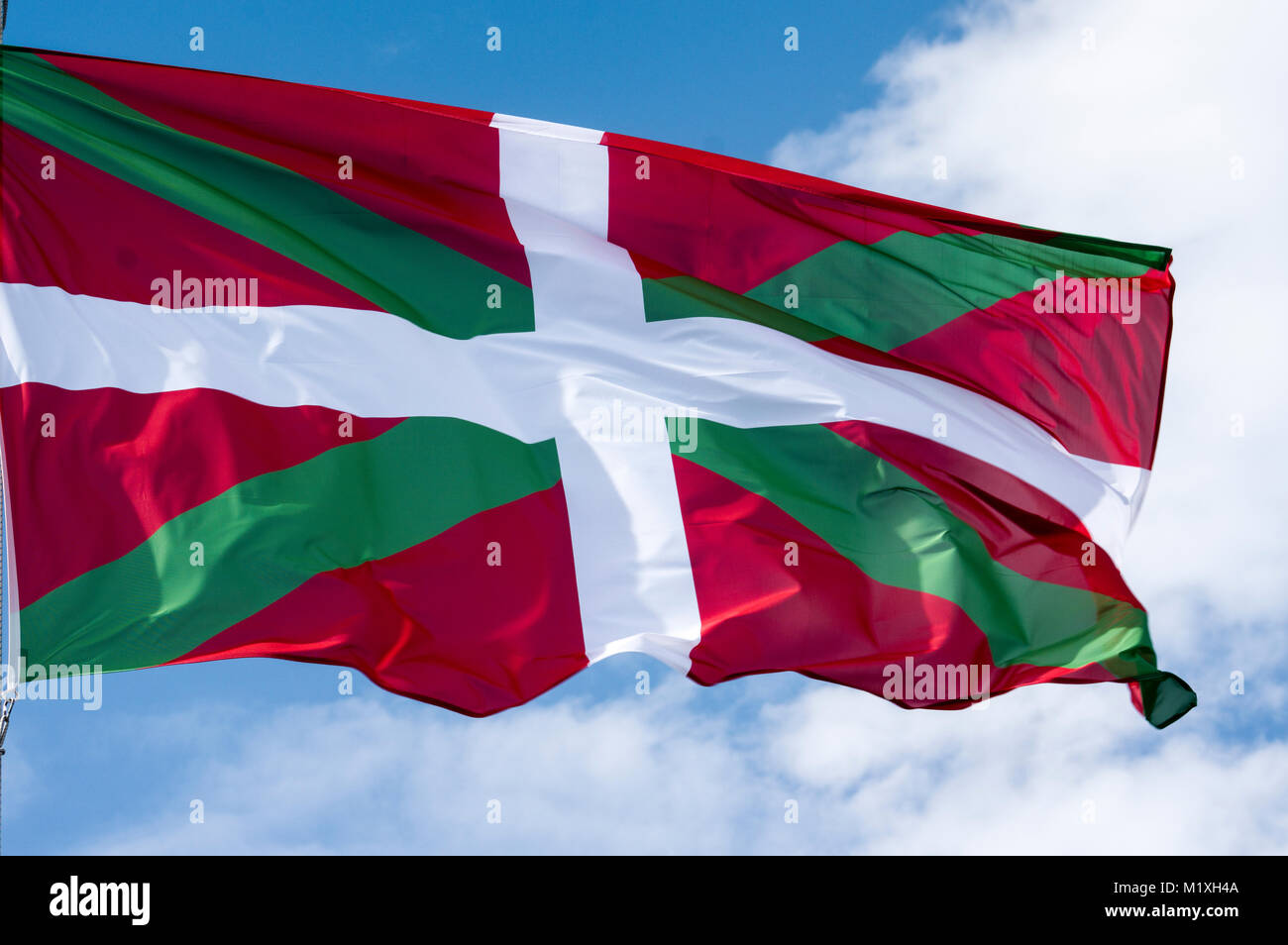 'Ikurriña', Basque country flag Stock Photo Alamy