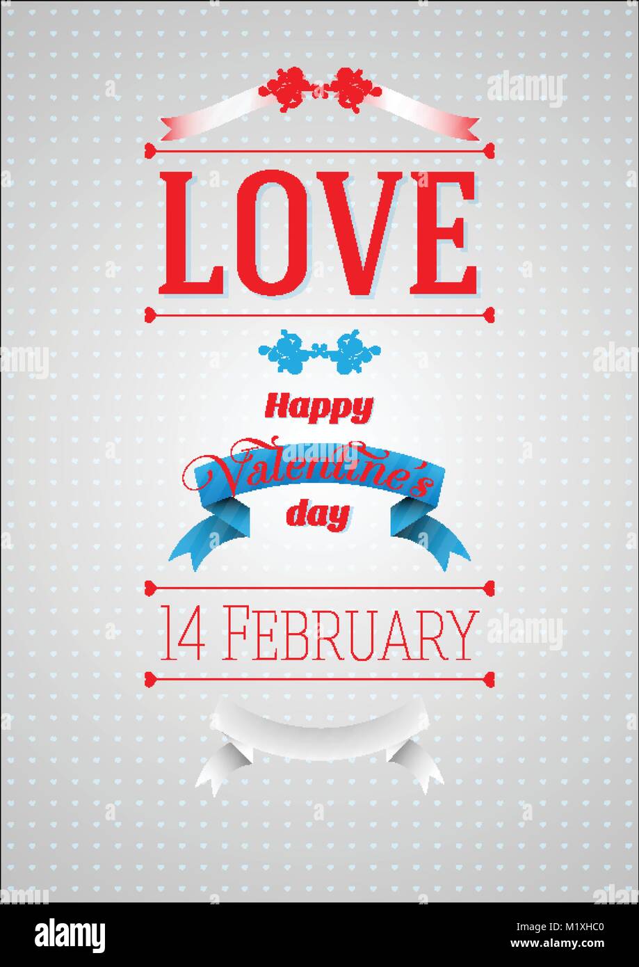 Valentine's day vector flyer Stock Vector Image & Art - Alamy