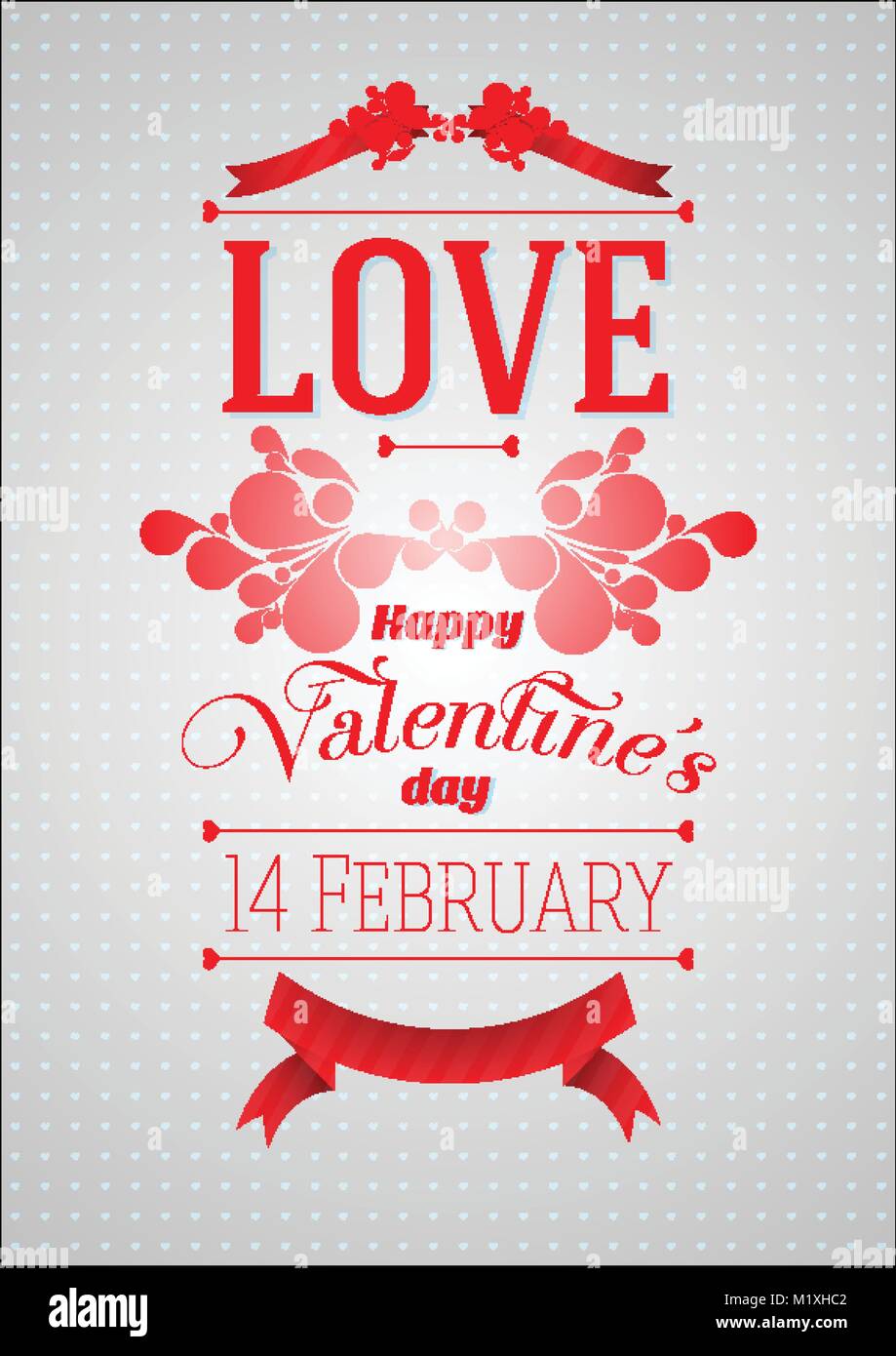 Valentine's day vector flyer Stock Vector Image & Art - Alamy