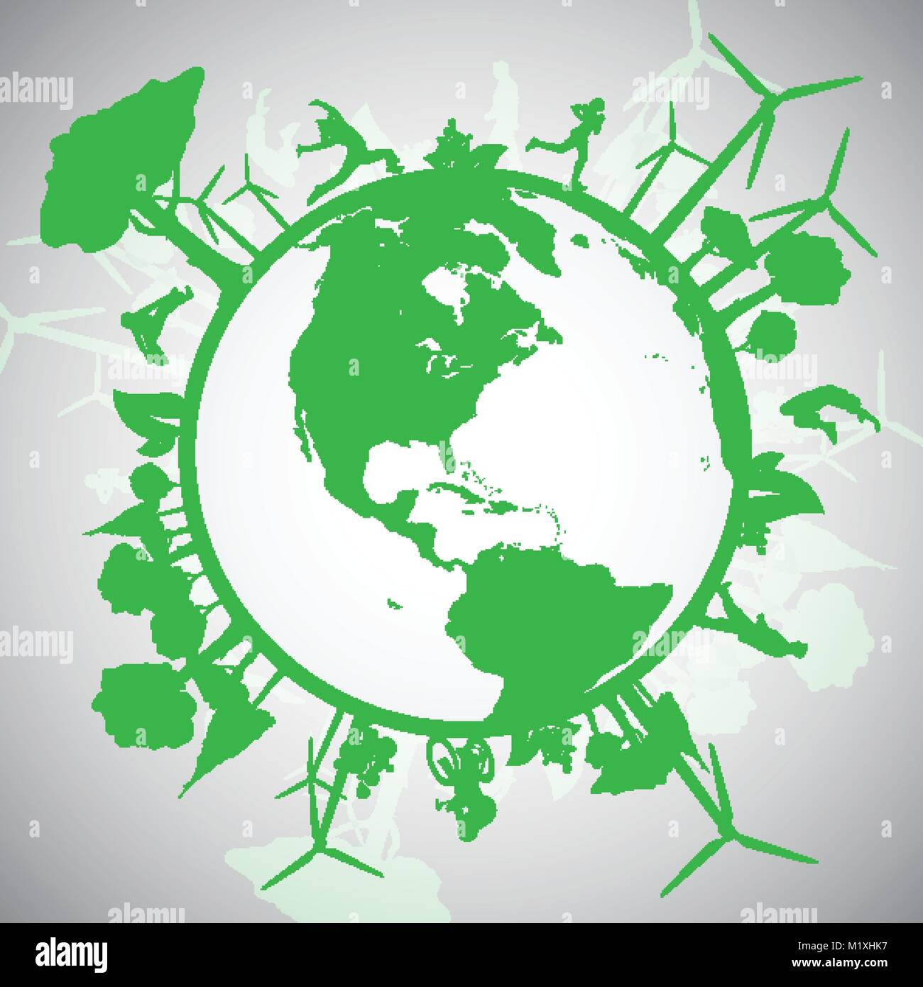 Green Eco World Stock Vector Image & Art - Alamy