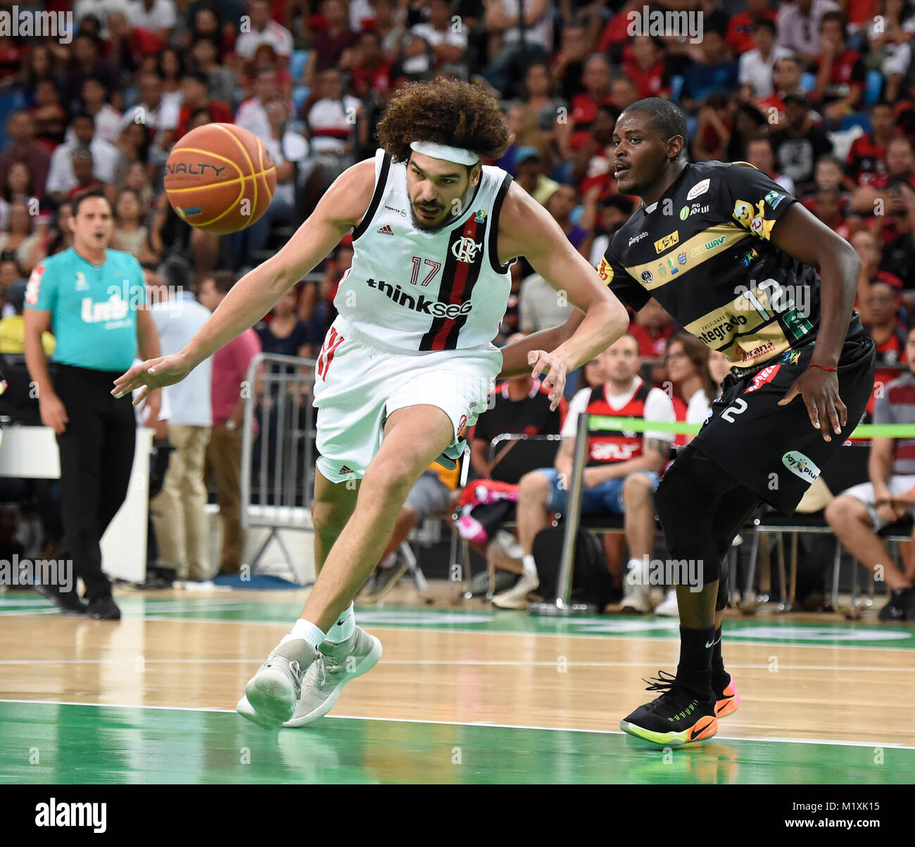 Rio de Janeiro, Brazil, Basketball player Anderson Varejão, new basketball player of the Flamengo team at the premiere at the Carioc Stock Photo