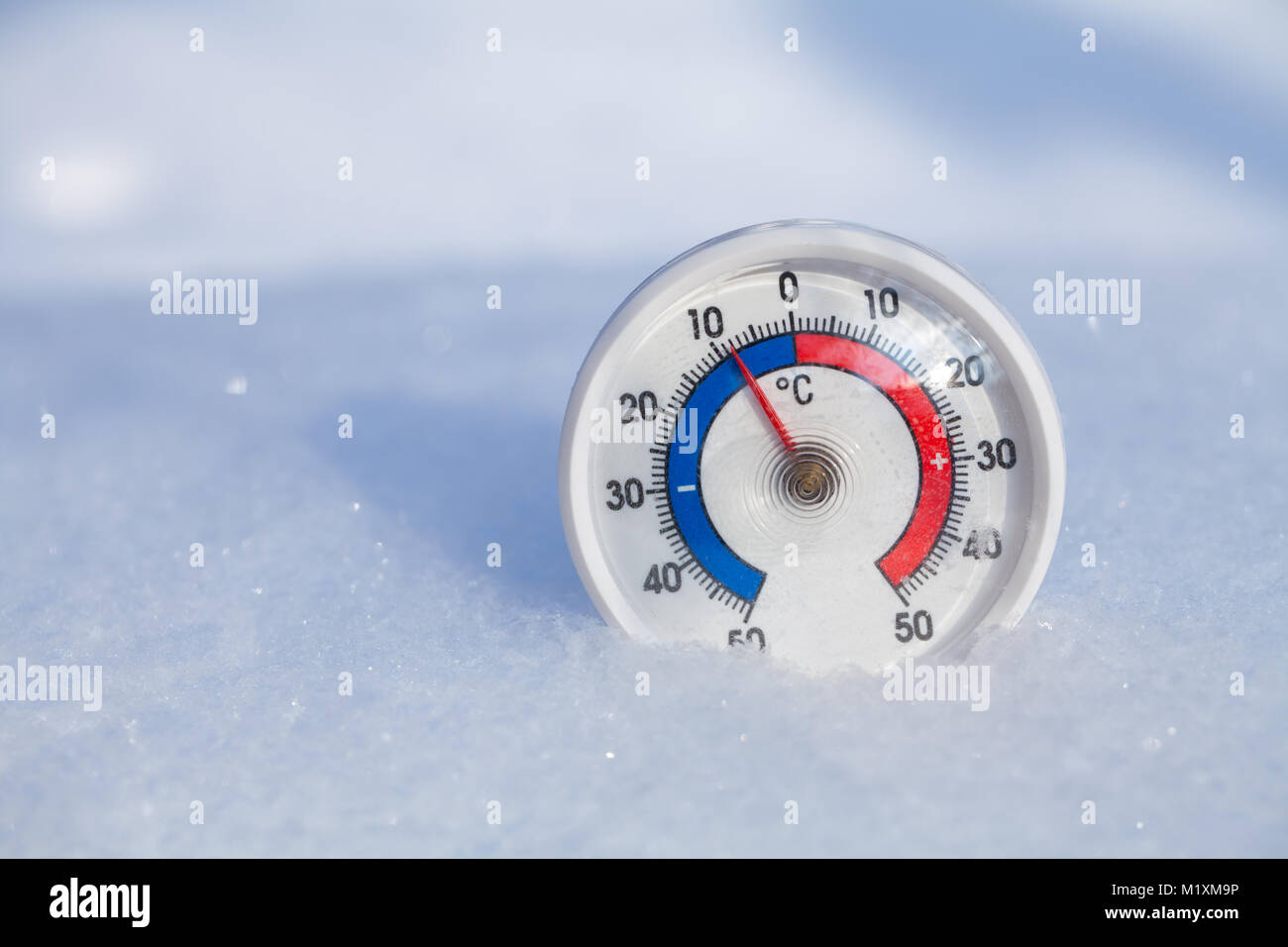 Cold Winter Weather. Outdoor Thermometer On A Window Shows A Minus Thirty  Degrees Celsius. Low Temperatures Under Zero Stock Photo, Picture and  Royalty Free Image. Image 69826531.