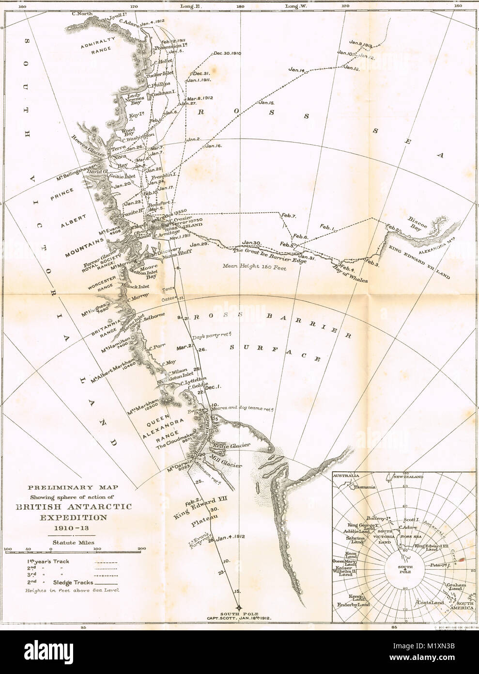 Antarctic expedition map hi-res stock photography and images - Alamy