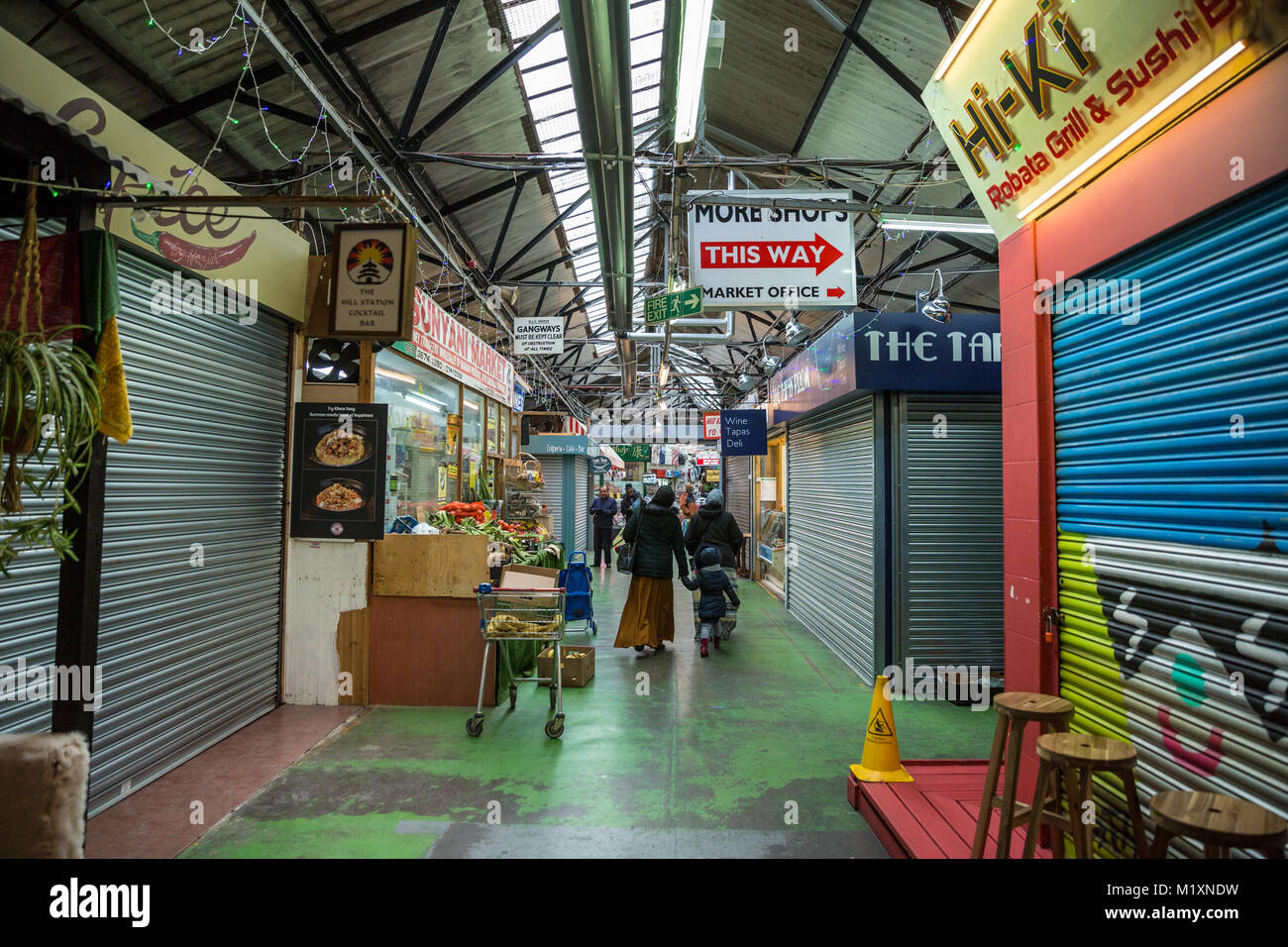 Inside The Broadway Market in Tooting London Stock Photo