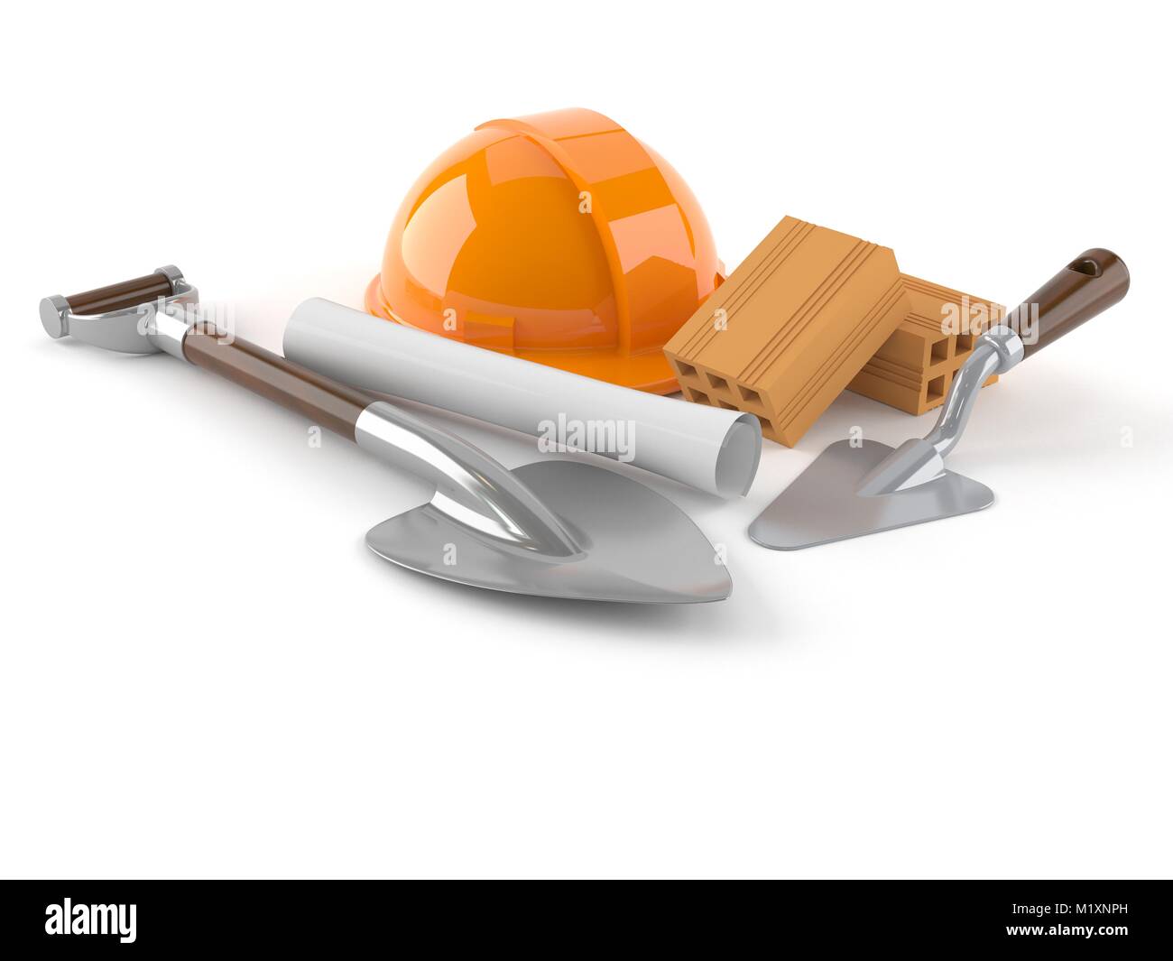 Working tools isolated on white background Stock Photo - Alamy