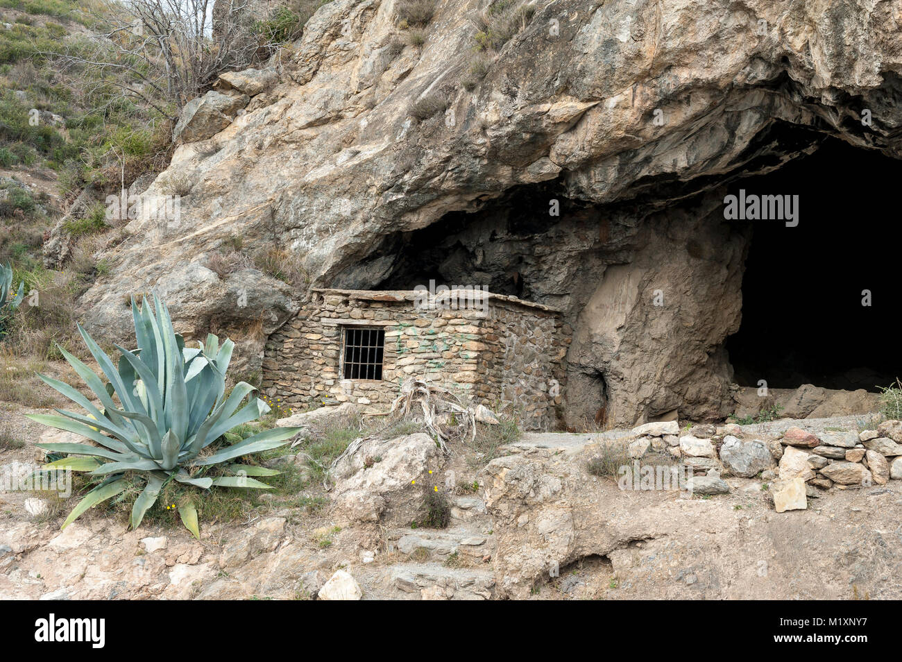 Little cave in Andalusia, Spain, Europe Stock Photo
