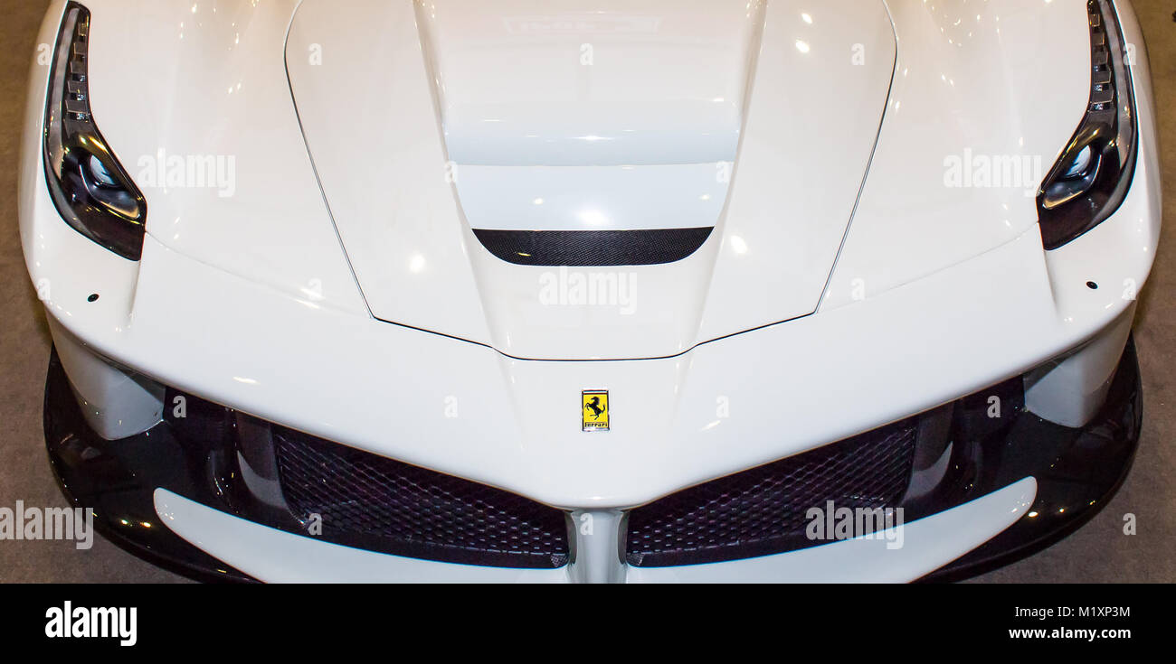White Ferrari Logo Detail High Resolution Stock Photography and Images