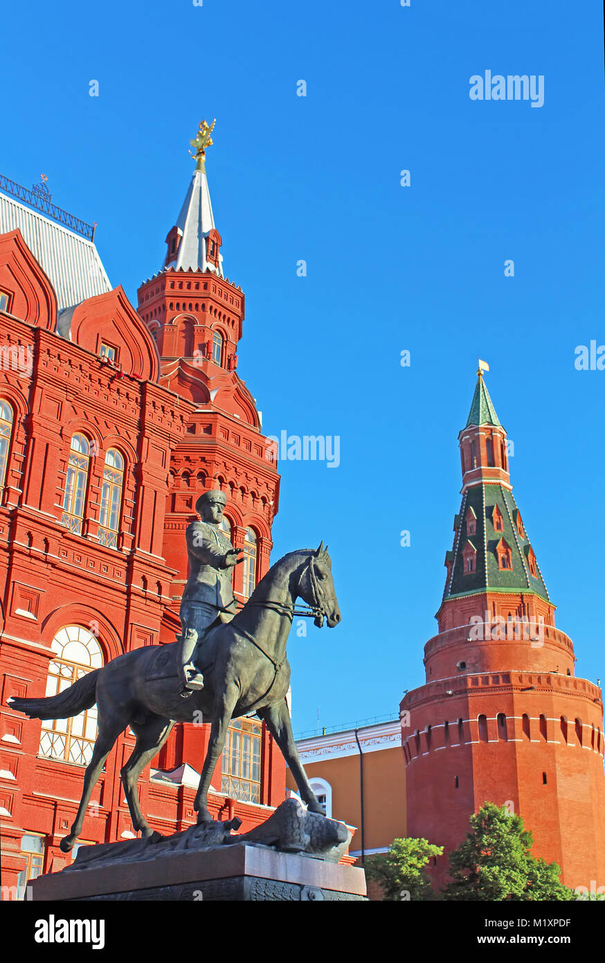 Monument to zhukov on the square hires stock photography and images