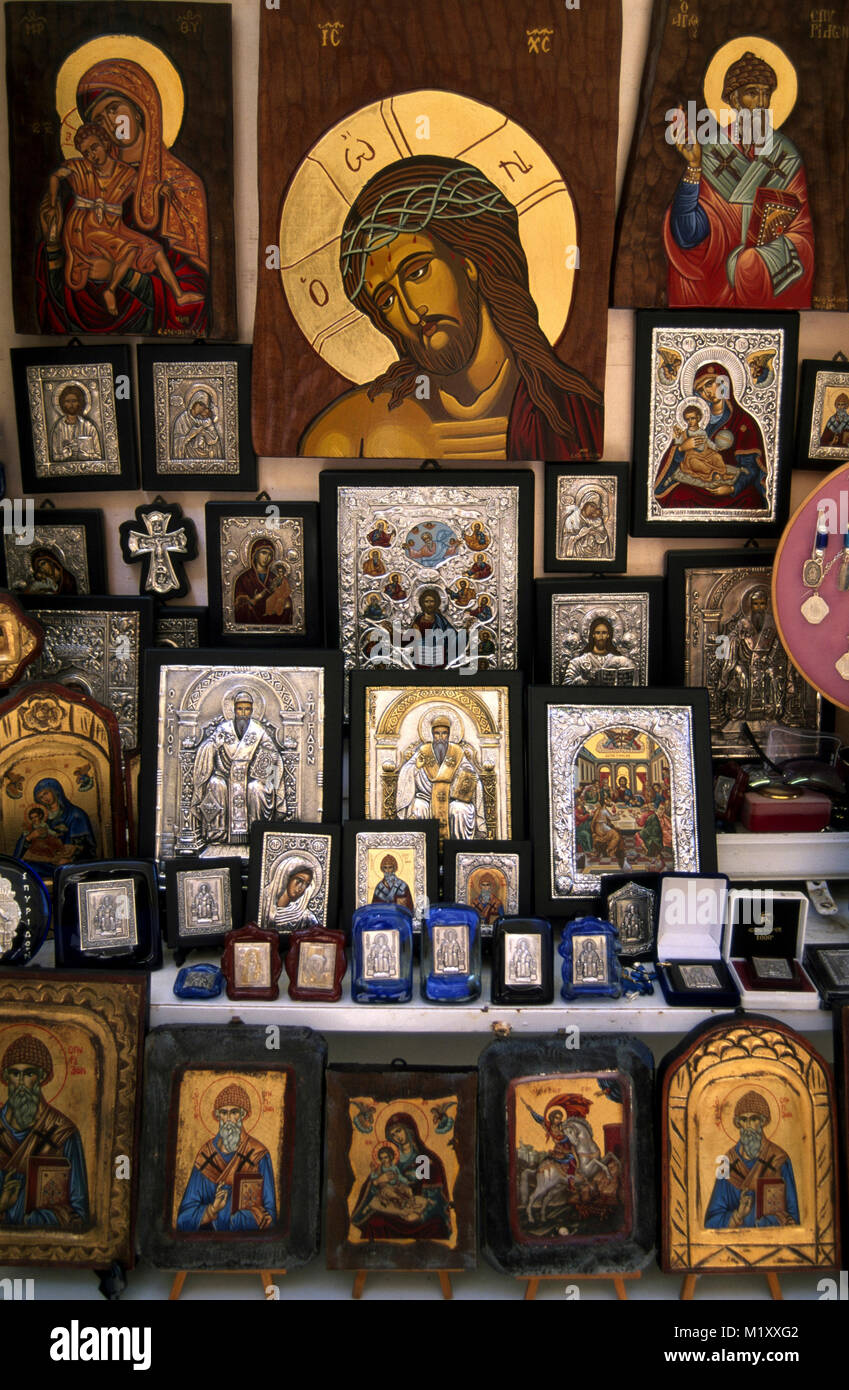 Iconic Paintings,  Corfu, Greece, Europe Stock Photo