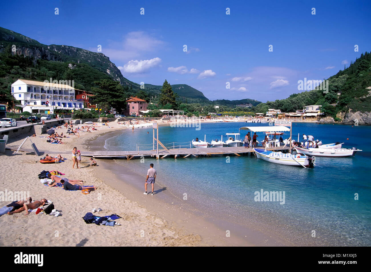 Paleokastritsa bay, Corfu, Greece, Europe Stock Photo