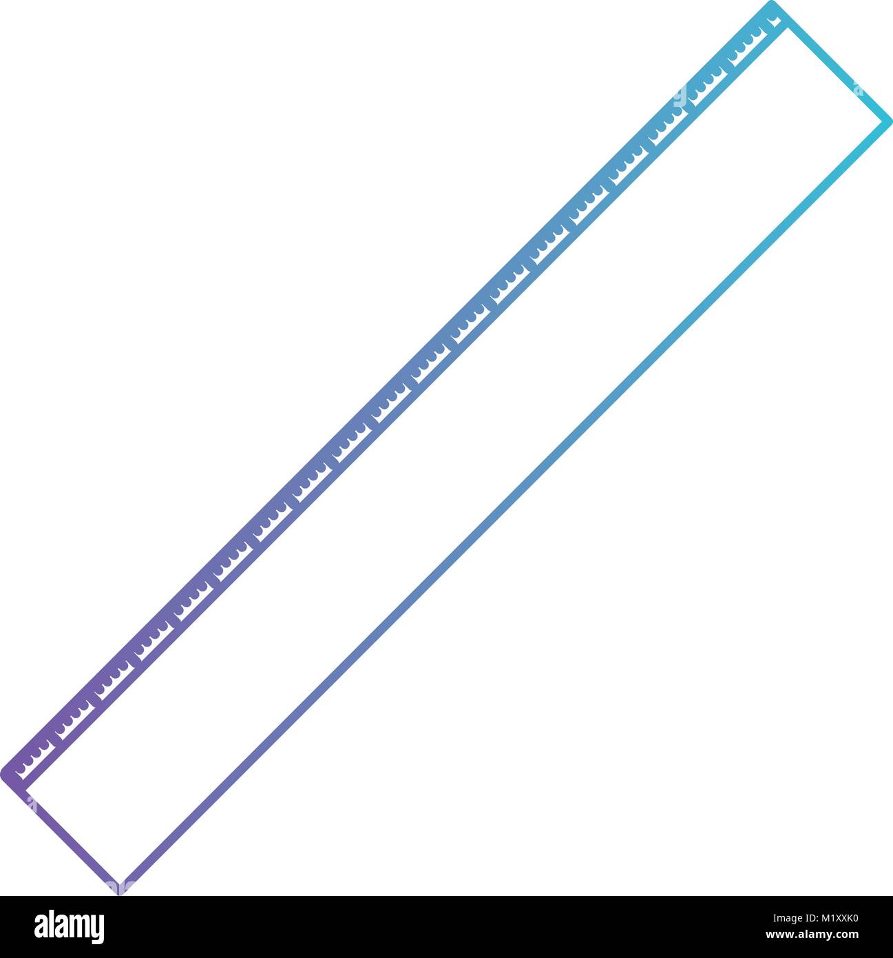 ruler icon tool in degraded blue to purple color contour Stock Vector ...