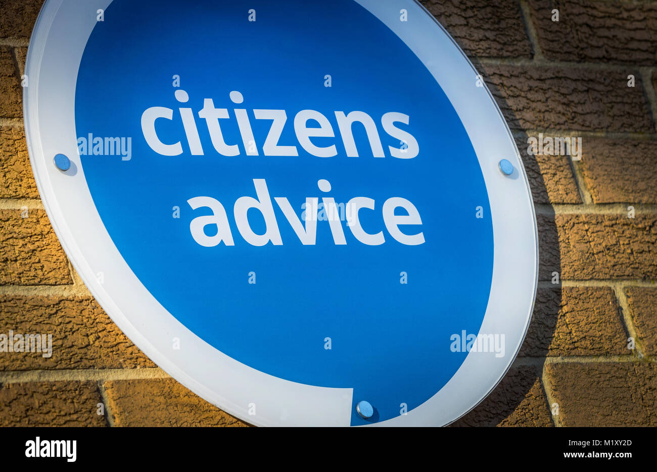 Citizens Advice centre sign in the UK Stock Photo