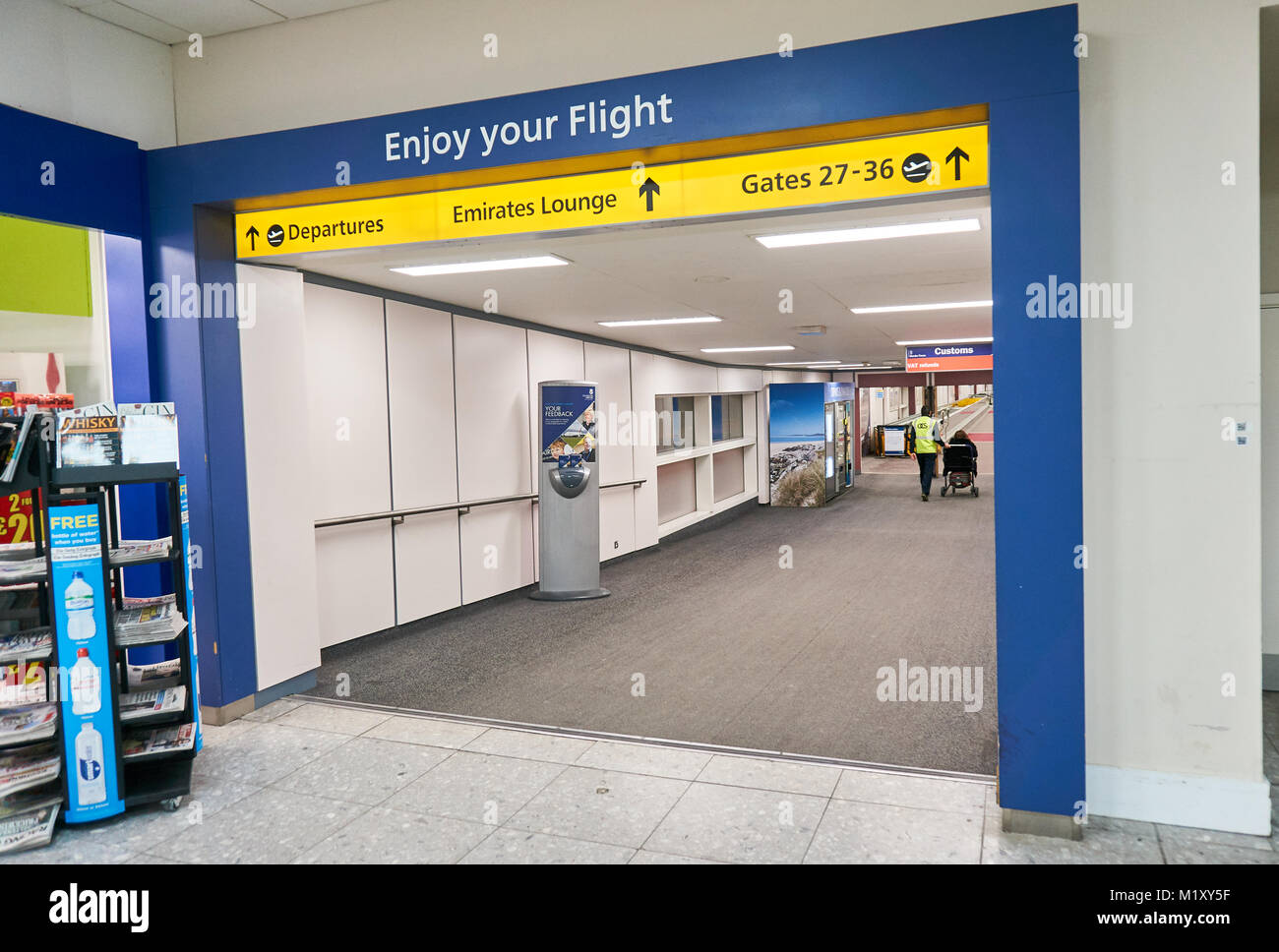 Direction signs at Glasgow Airport, UK Stock Photo - Alamy