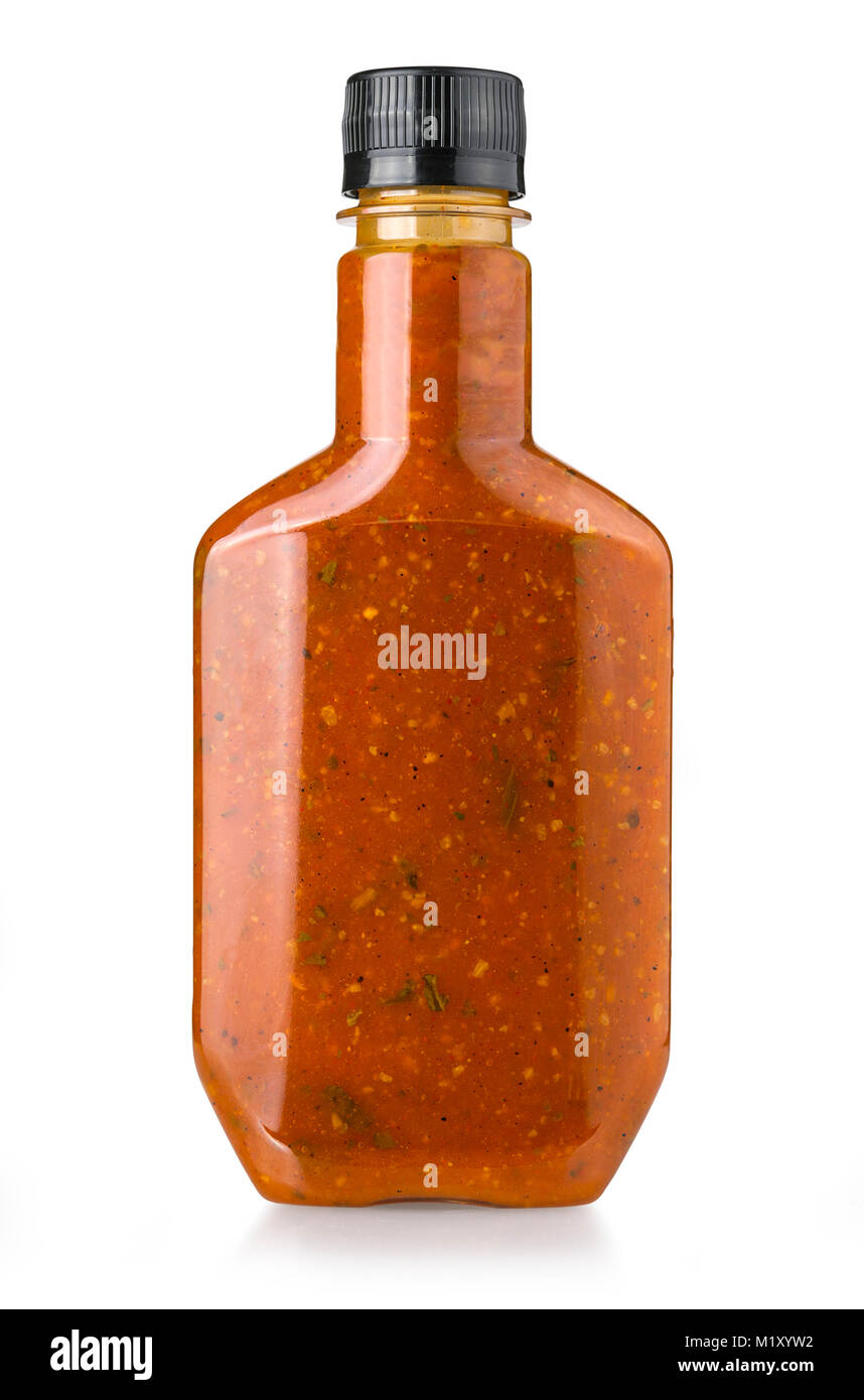 barbecue sauces in glass bottles with clipping path Stock Photo Alamy