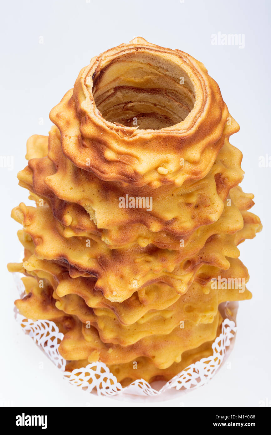 sekacz or sakotis - popular Polish-Lithuanian traditional cake Stock