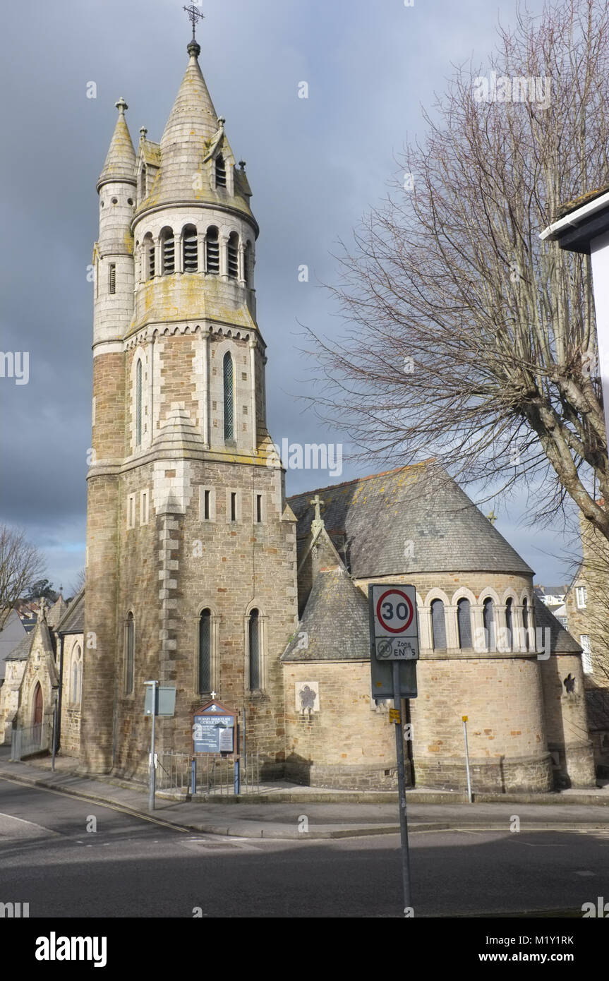 St Mary Immaculate Church, Falmouth. Stock Photo