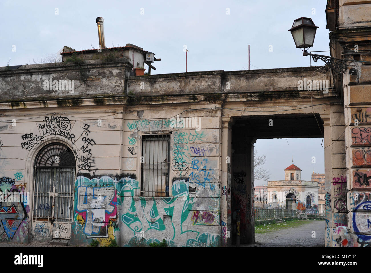Rome. Italy. Horses stables in Campo Boario Stock Photo Alamy
