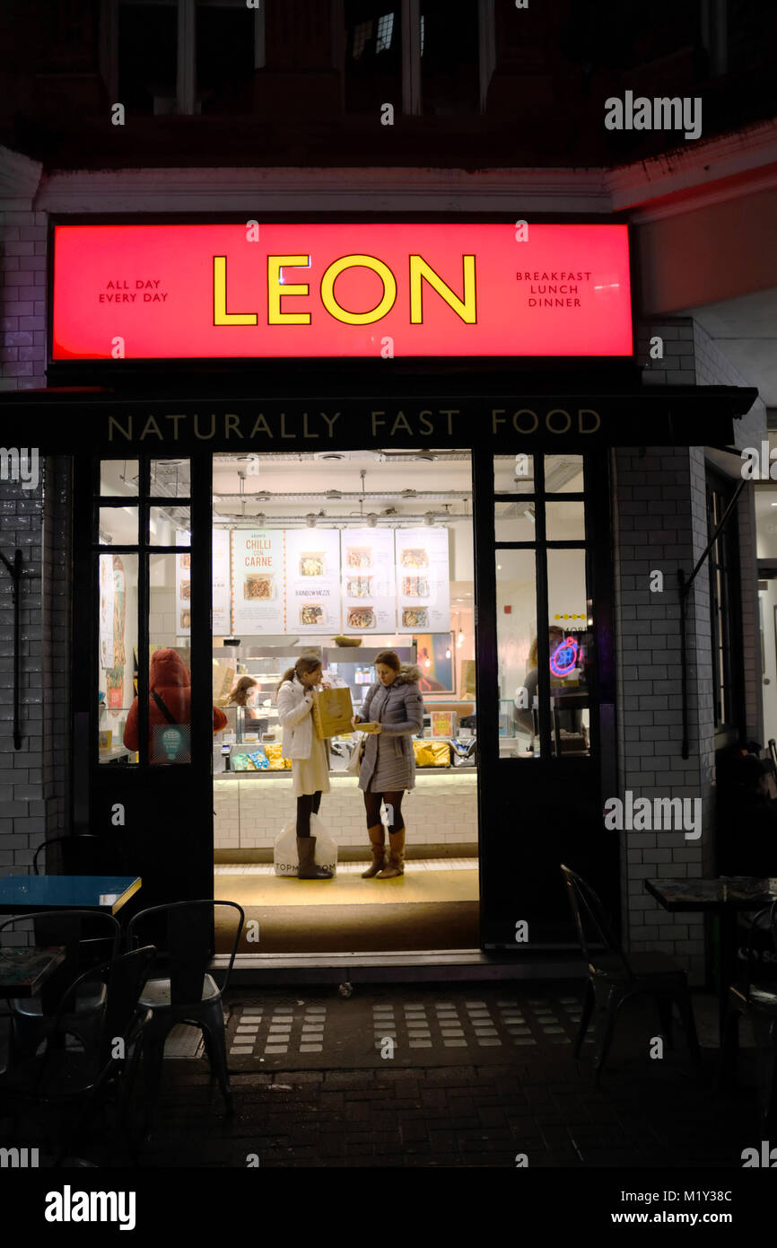 Leon fast food restaurant, London, England, UK Stock Photo