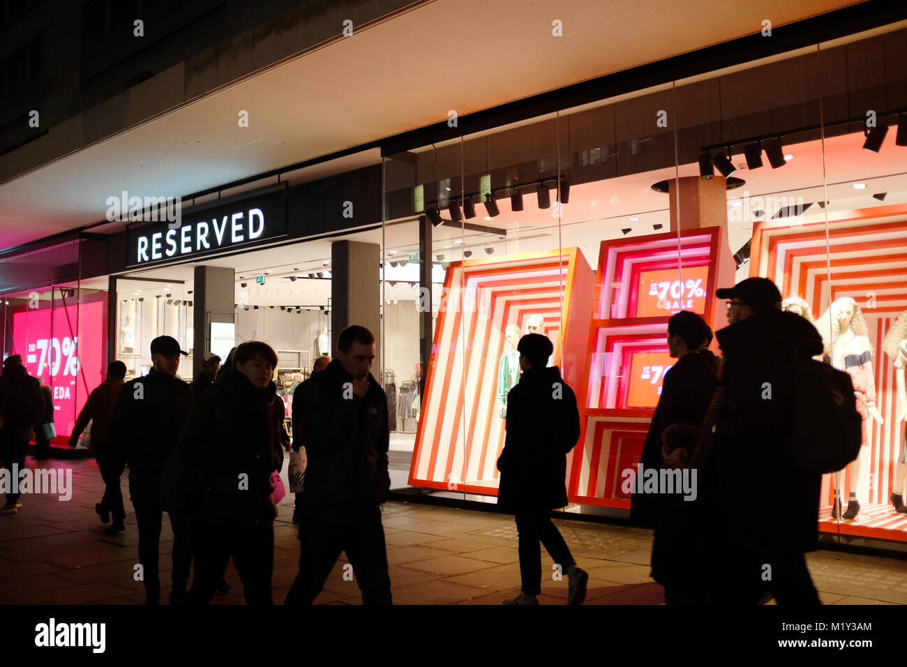 Reserved store on Oxford Street, London, England, UK Stock Photo Alamy