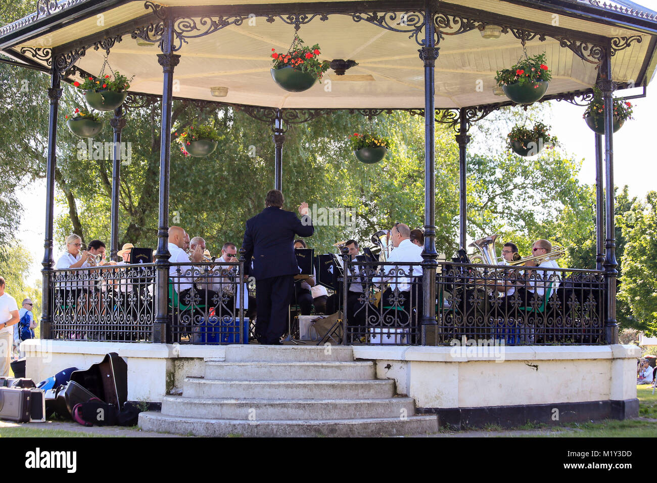 Good old fashioned English summer Behind the bandstand Stock Photo