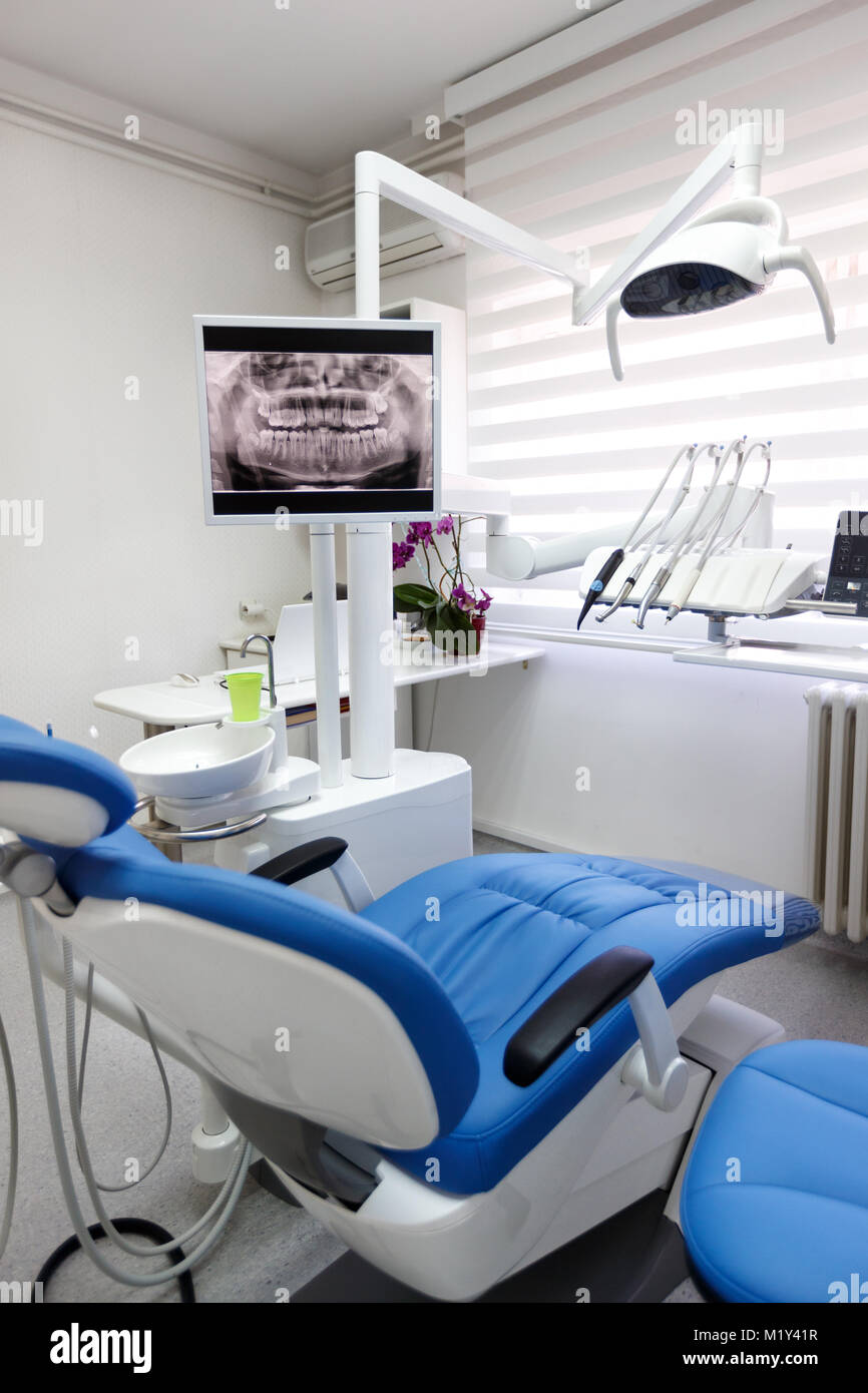 Interior of dental ordination with xray apparatus Stock Photo Alamy