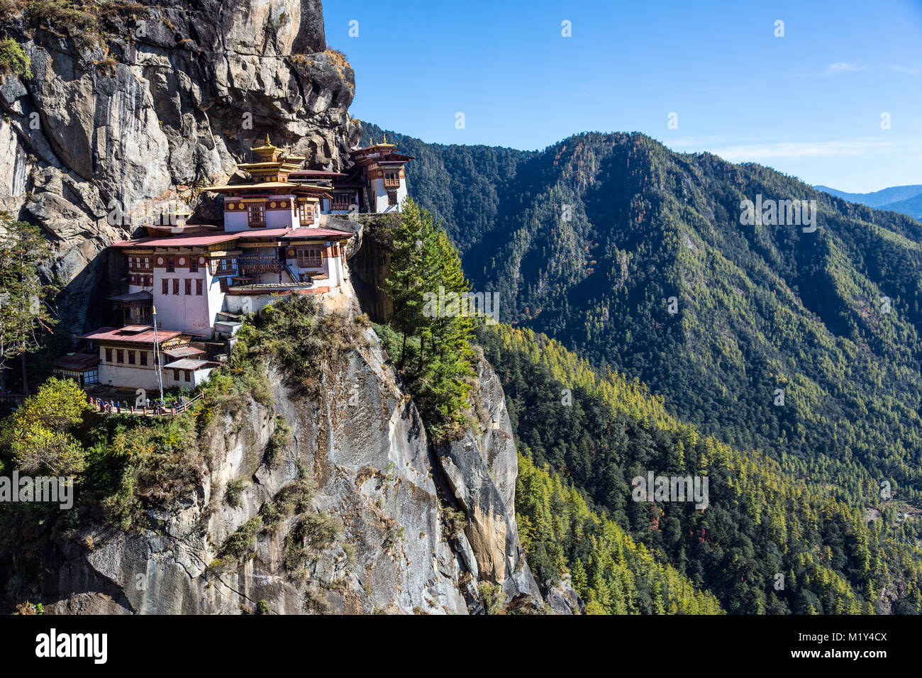 Paro, Bhutan.  Tiger's Nest Monastery. Stock Photo