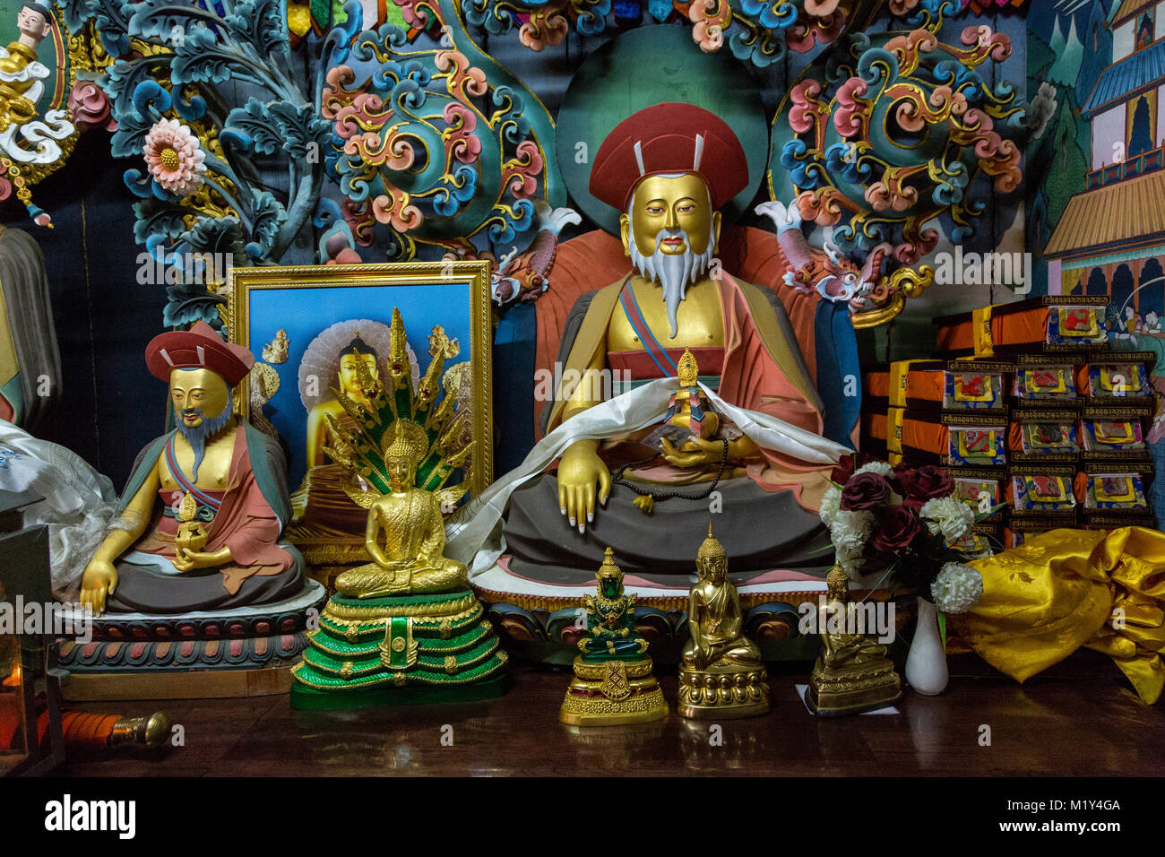 Paro Inside Paro, Bhutan. Inside a Buddhist Temple: Figure Representing Zhabdrung ...